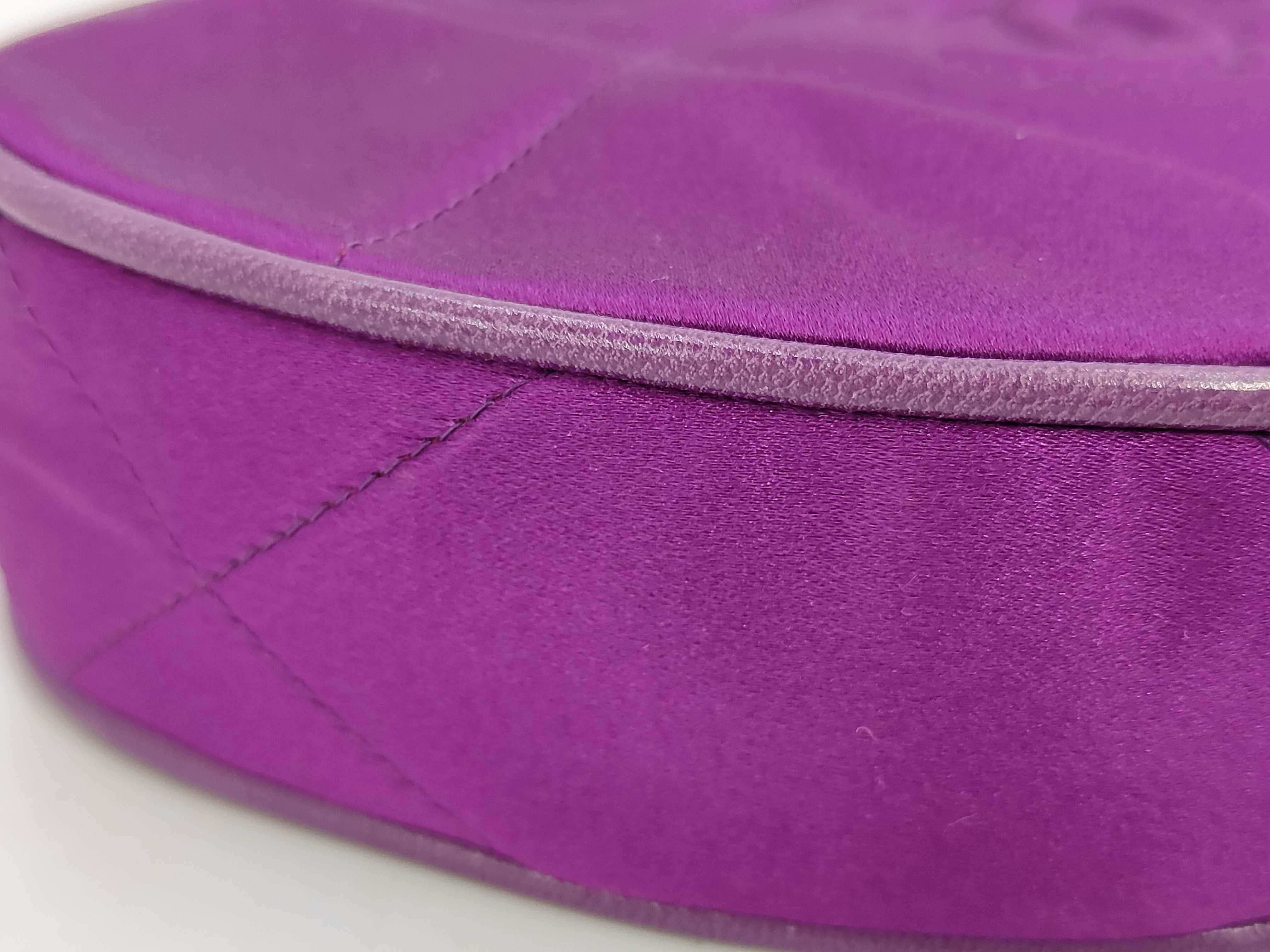 Coco Mark Clutch Bag Satin No. 1 Purple Clutch Bag — view 3