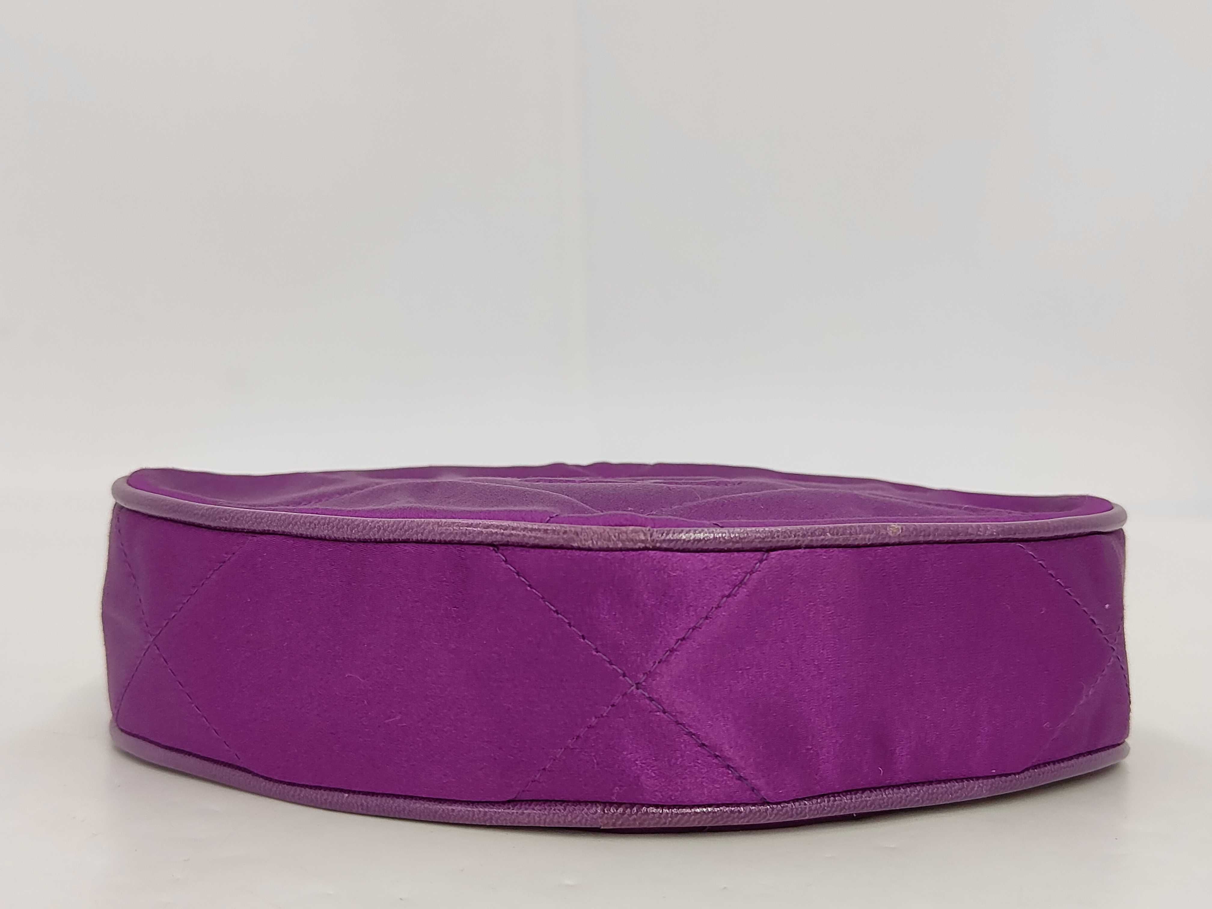 Coco Mark Clutch Bag Satin No. 1 Purple Clutch Bag — view 4