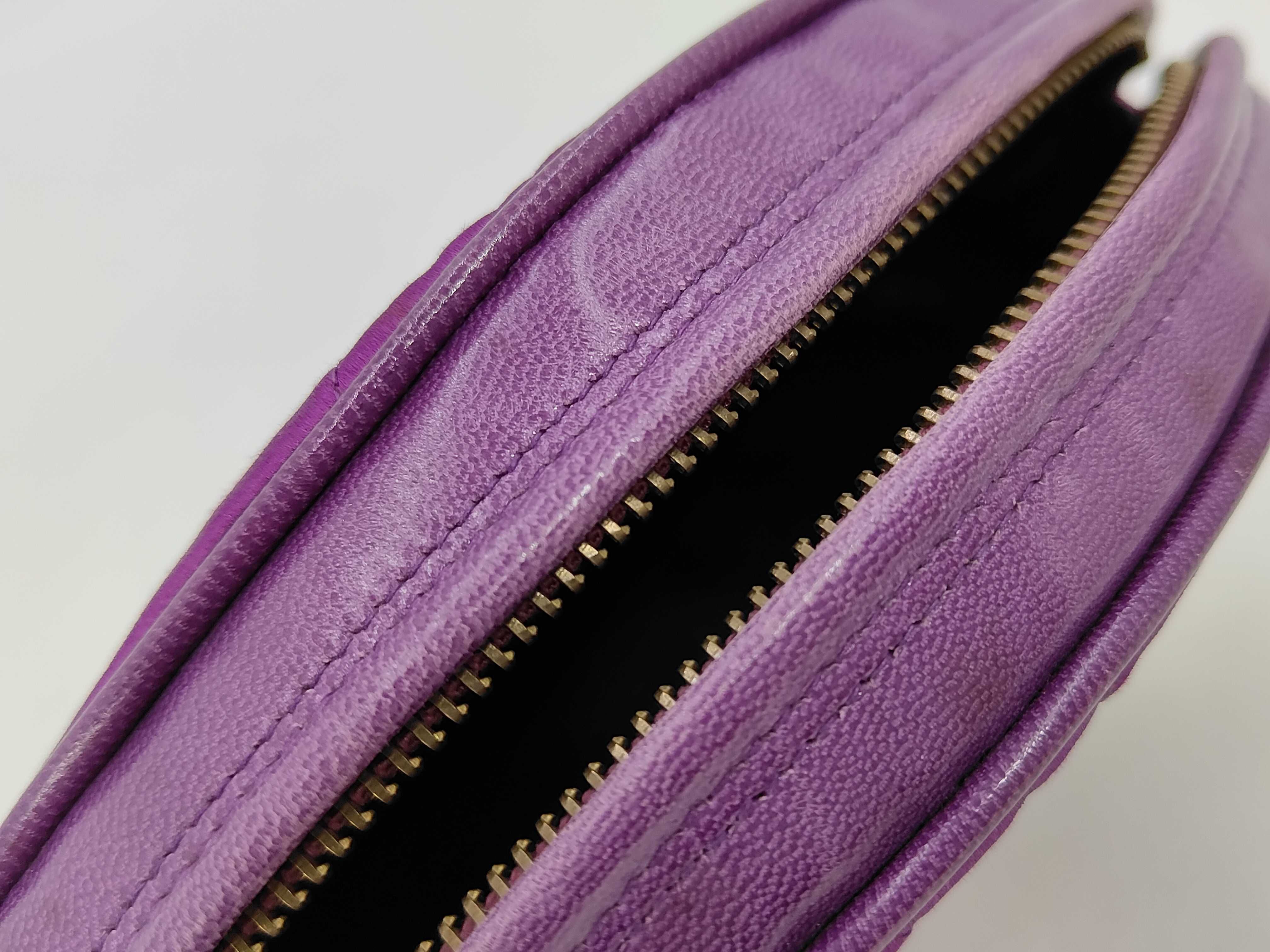 Coco Mark Clutch Bag Satin No. 1 Purple Clutch Bag — view 10