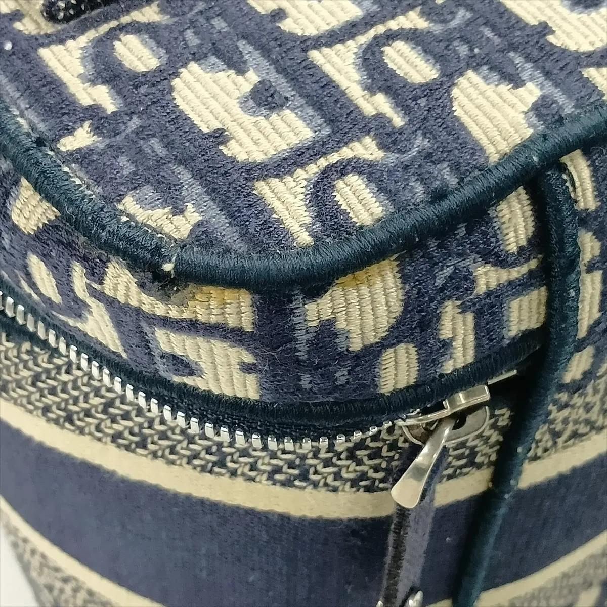 Oblique Canvas Vanity Bag, Navy — view 12