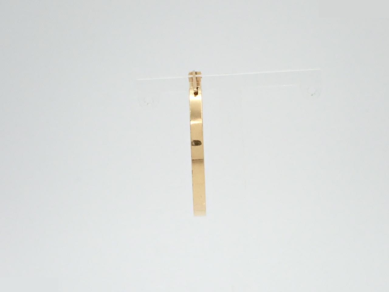 flat hoop earring, approximately 4cm in diameter, sold individually (one earring only). — view 2