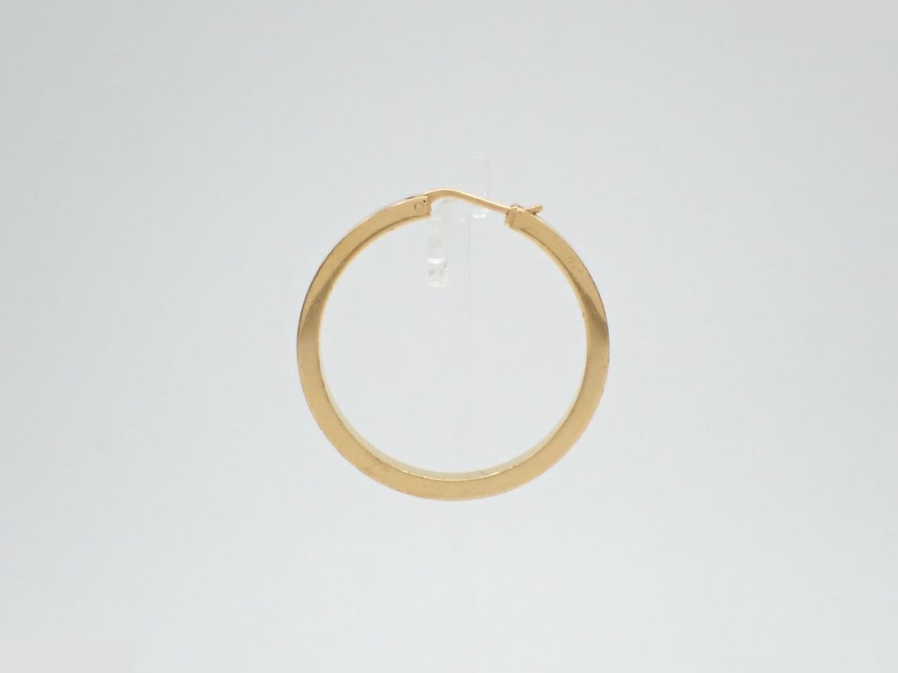 flat hoop earring, approximately 4cm in diameter, sold individually (one earring only). — view 3