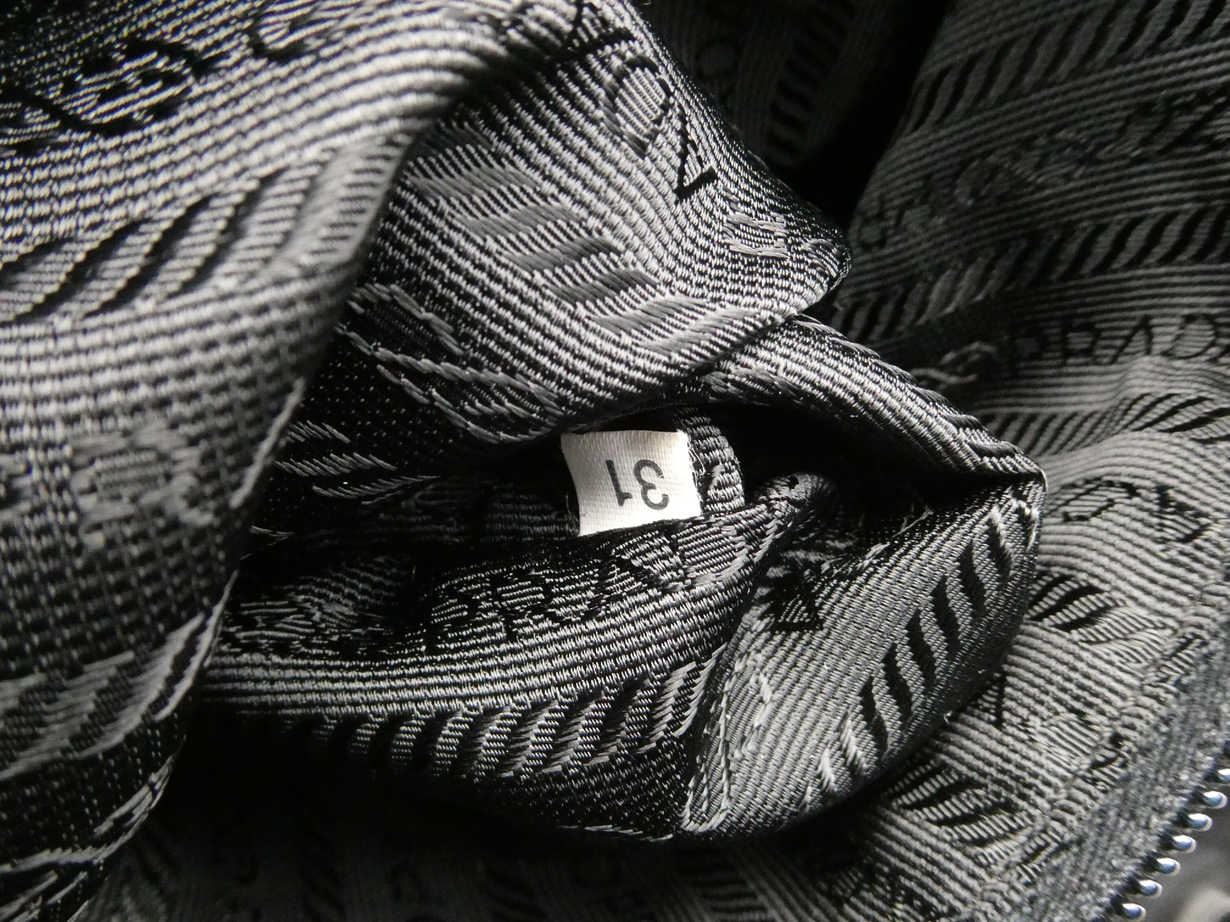 logo plate nylon leather backpack — view 10