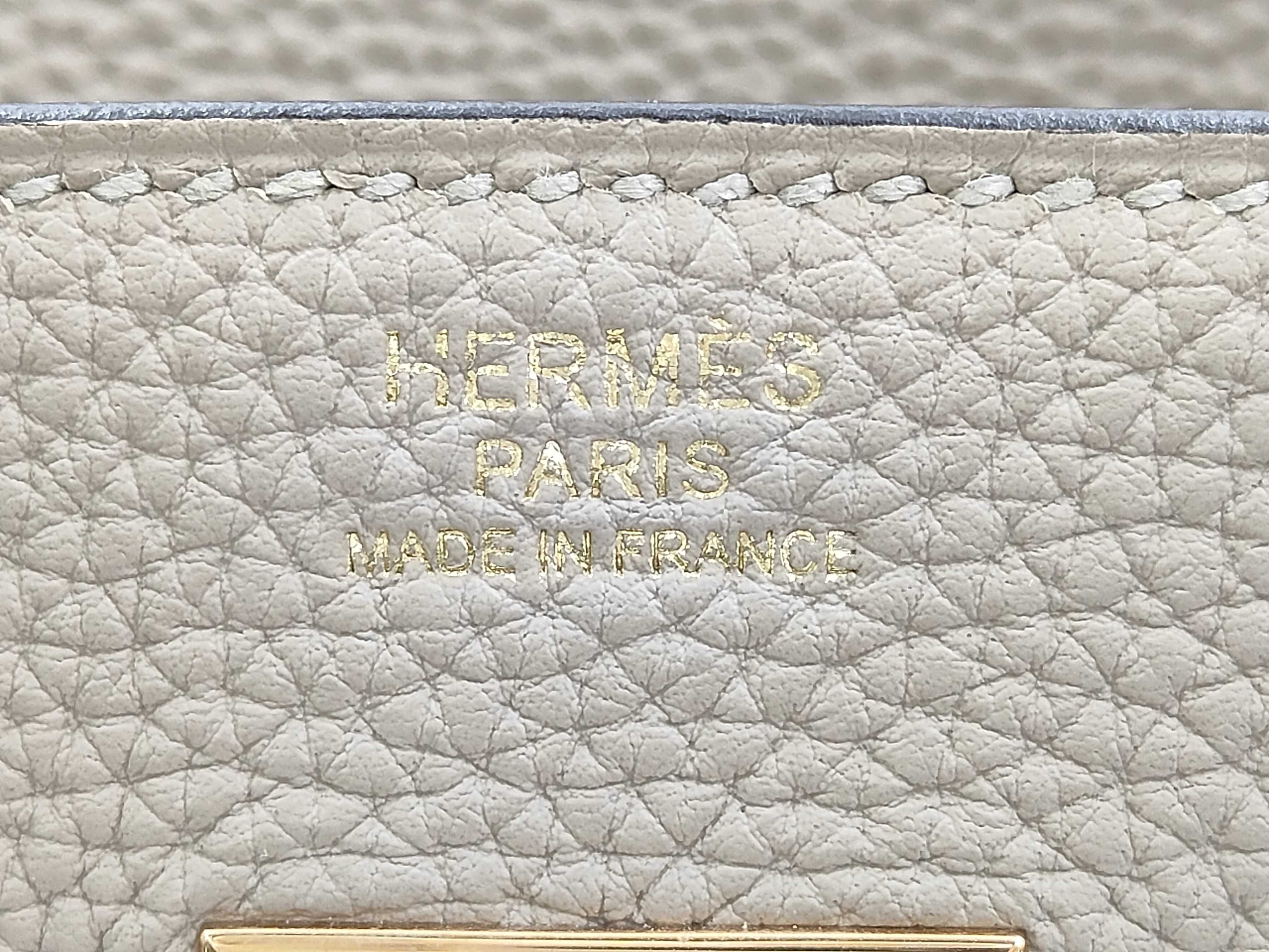Birkin Bag BIRKIN 30 C STAMP TOGO GRIS T GHW CHA314 Handbag — view 12