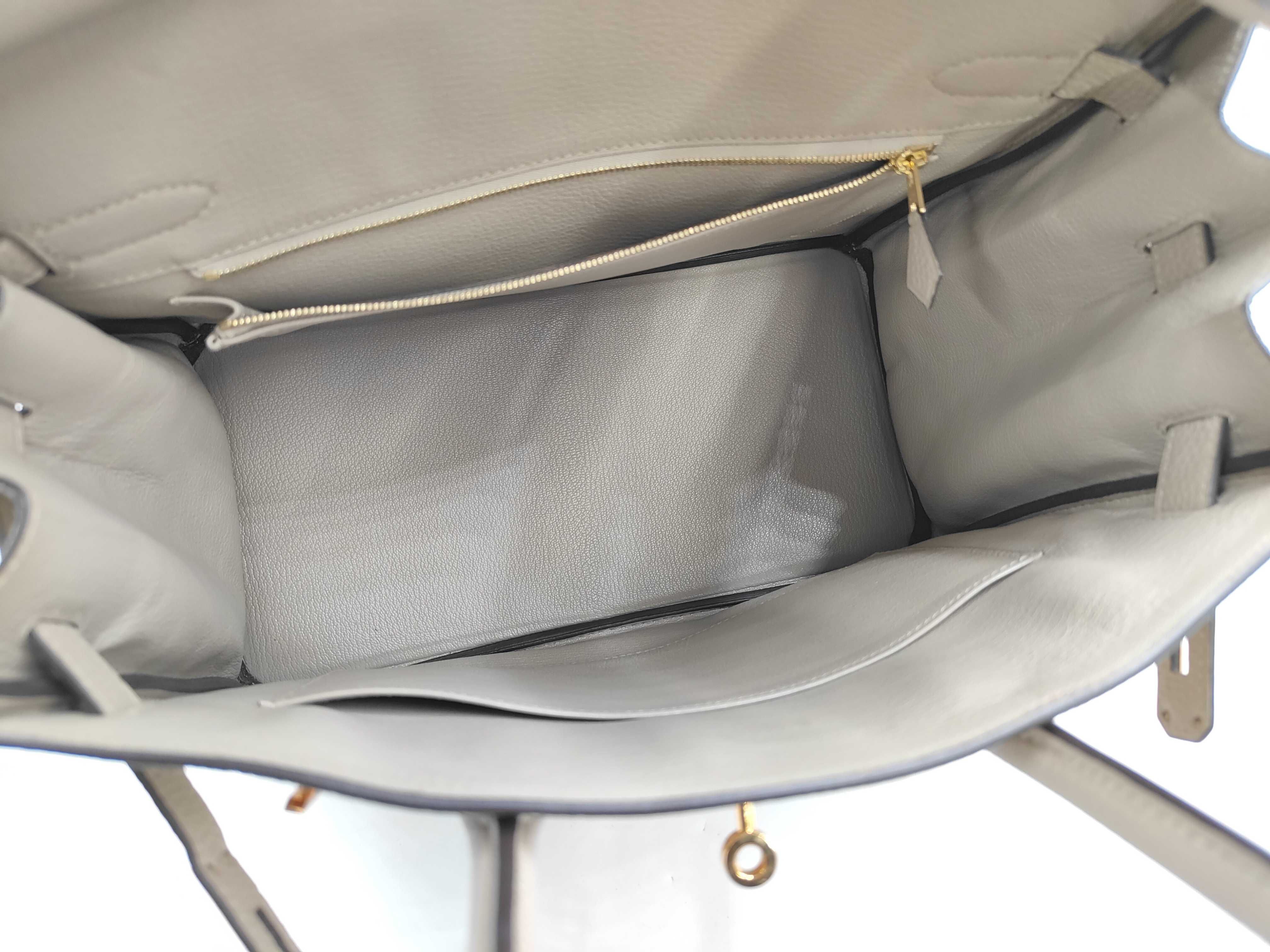 Birkin Bag BIRKIN 30 C STAMP TOGO GRIS T GHW CHA314 Handbag — view 9