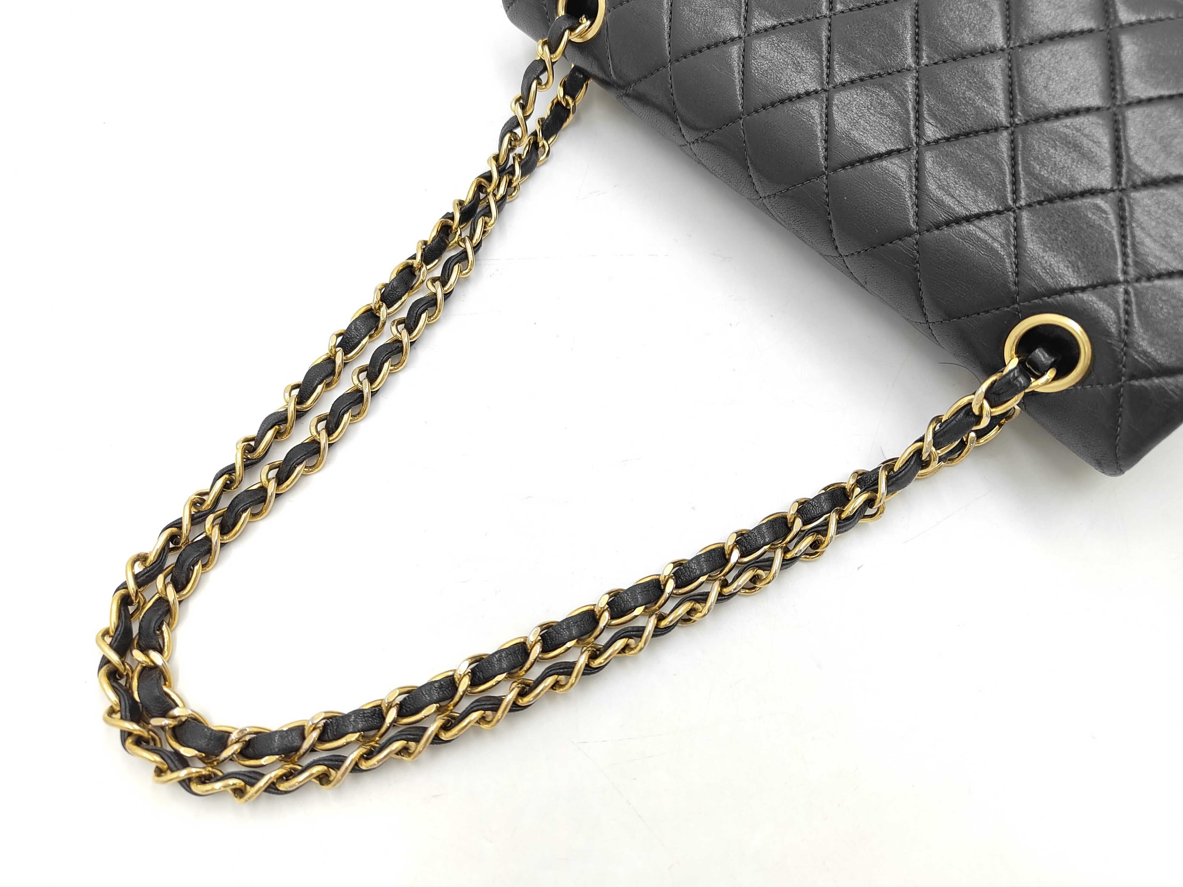 Matelassé 25 Double Flap Chain Shoulder Bag, Lambskin, No. 8 — view 3