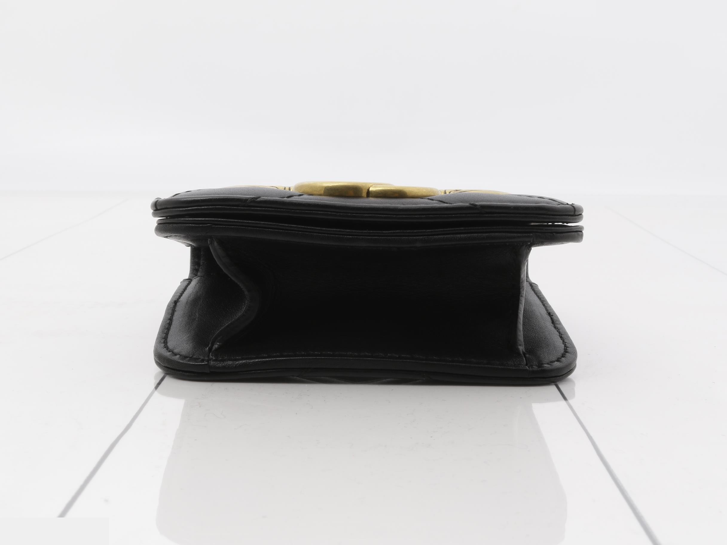 GG Marmont Leather Animal Stud Belt Bag/Waist Bag, Black — view 3