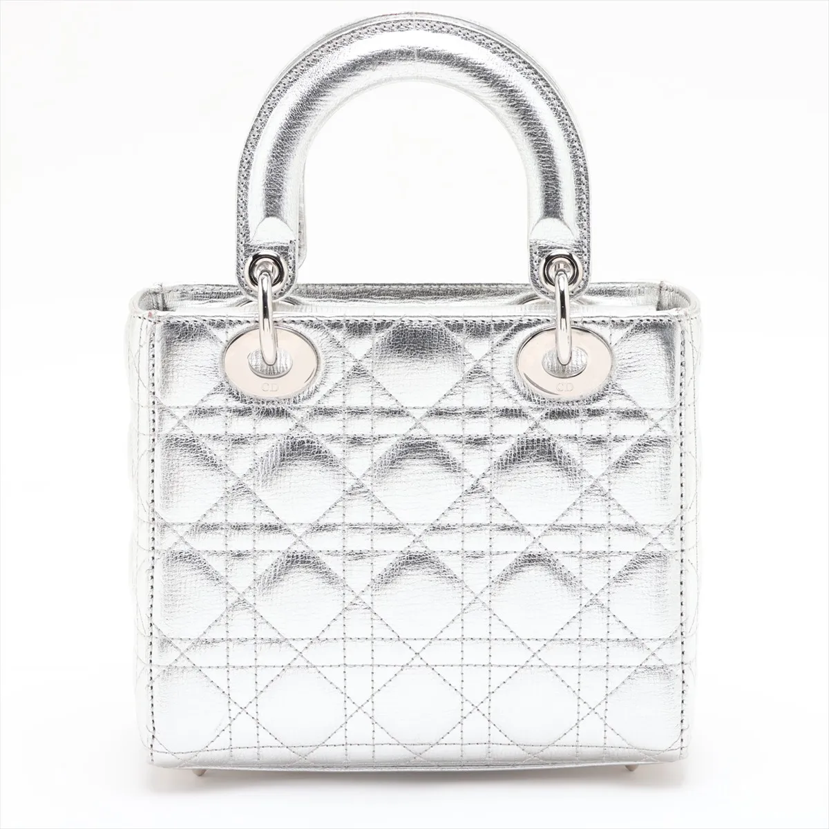 Cannage My Lady Dior Leather 2-Way Handbag with Silver Charm — view 2