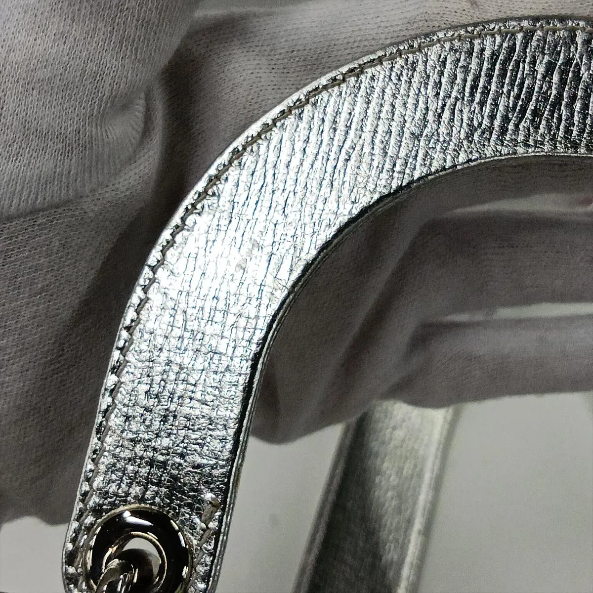 Cannage My Lady Dior Leather 2-Way Handbag with Silver Charm — view 15