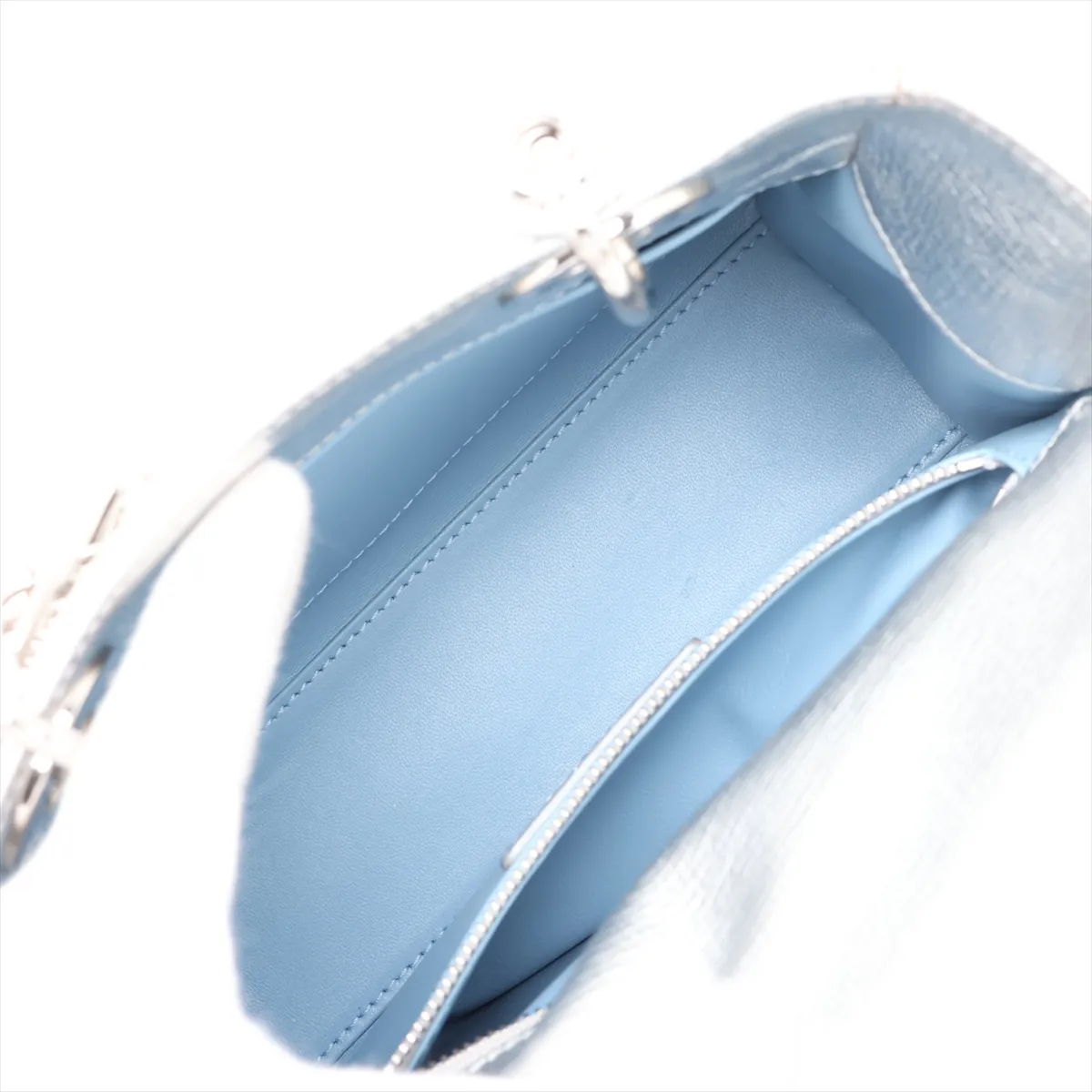 Cannage My Lady Dior Leather 2-Way Handbag with Silver Charm — view 8