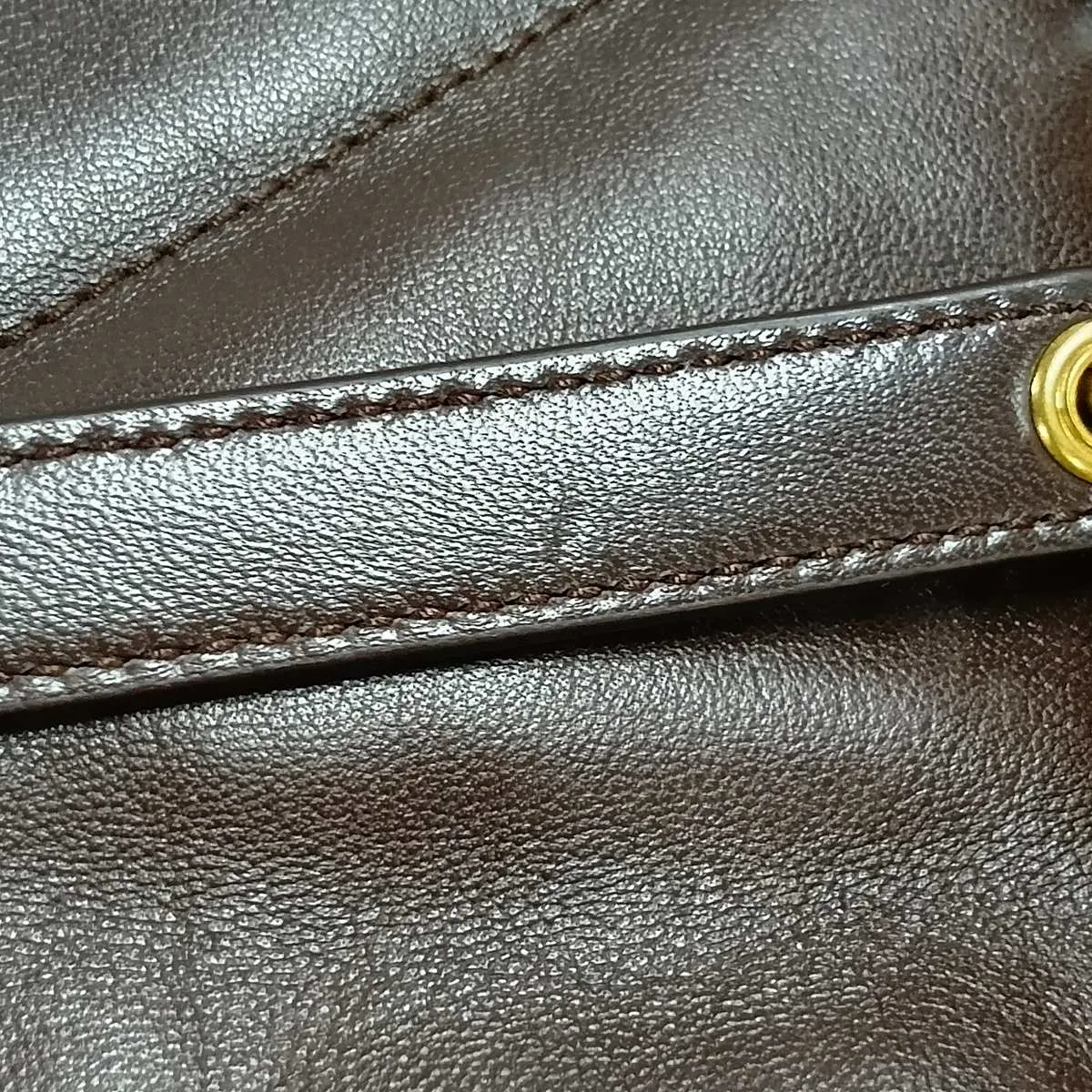 Jamie Leather Chain Shoulder Bag, Brown, 805859 — view 14