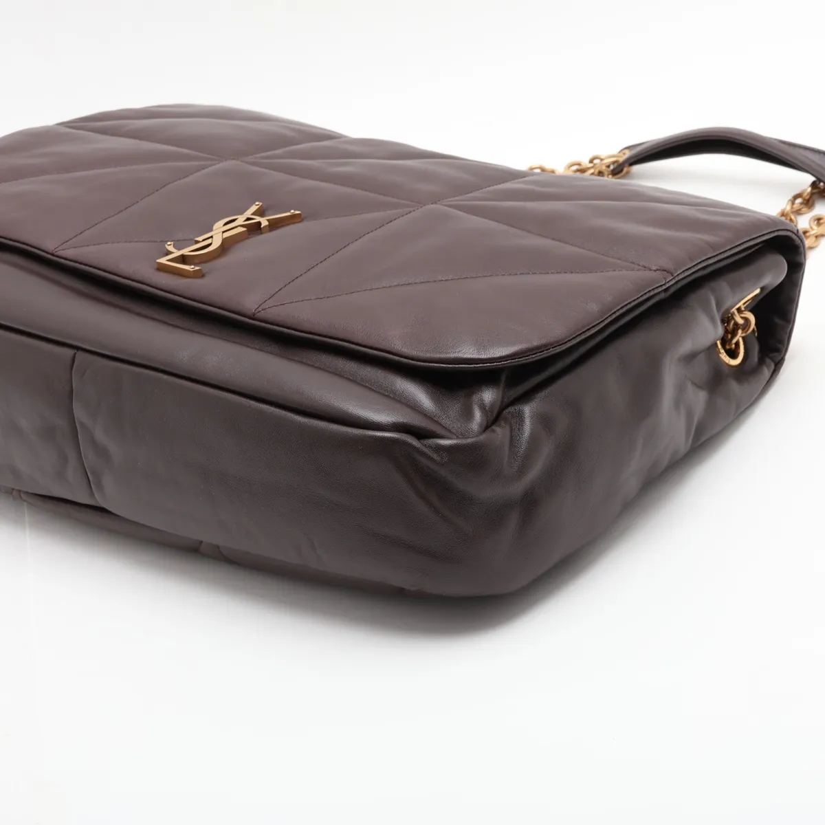 Jamie Leather Chain Shoulder Bag, Brown, 805859 — view 3