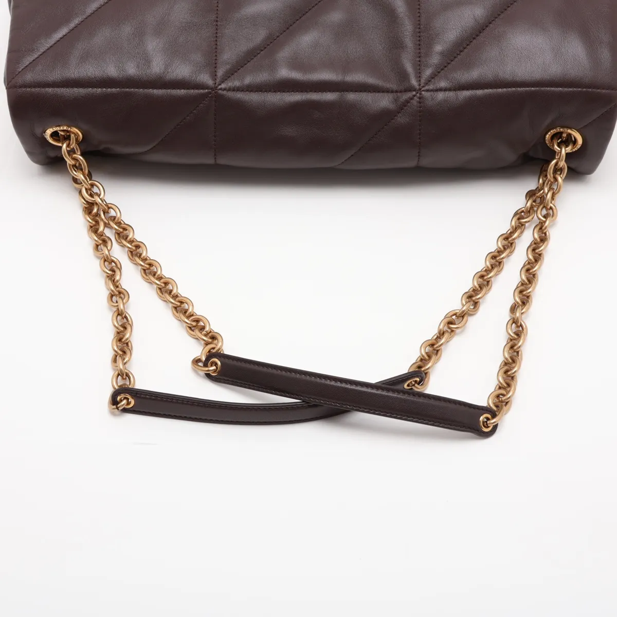 Jamie Leather Chain Shoulder Bag, Brown, 805859 — view 5