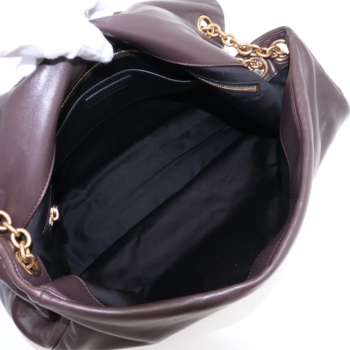 Jamie Leather Chain Shoulder Bag, Brown, 805859 — view 7