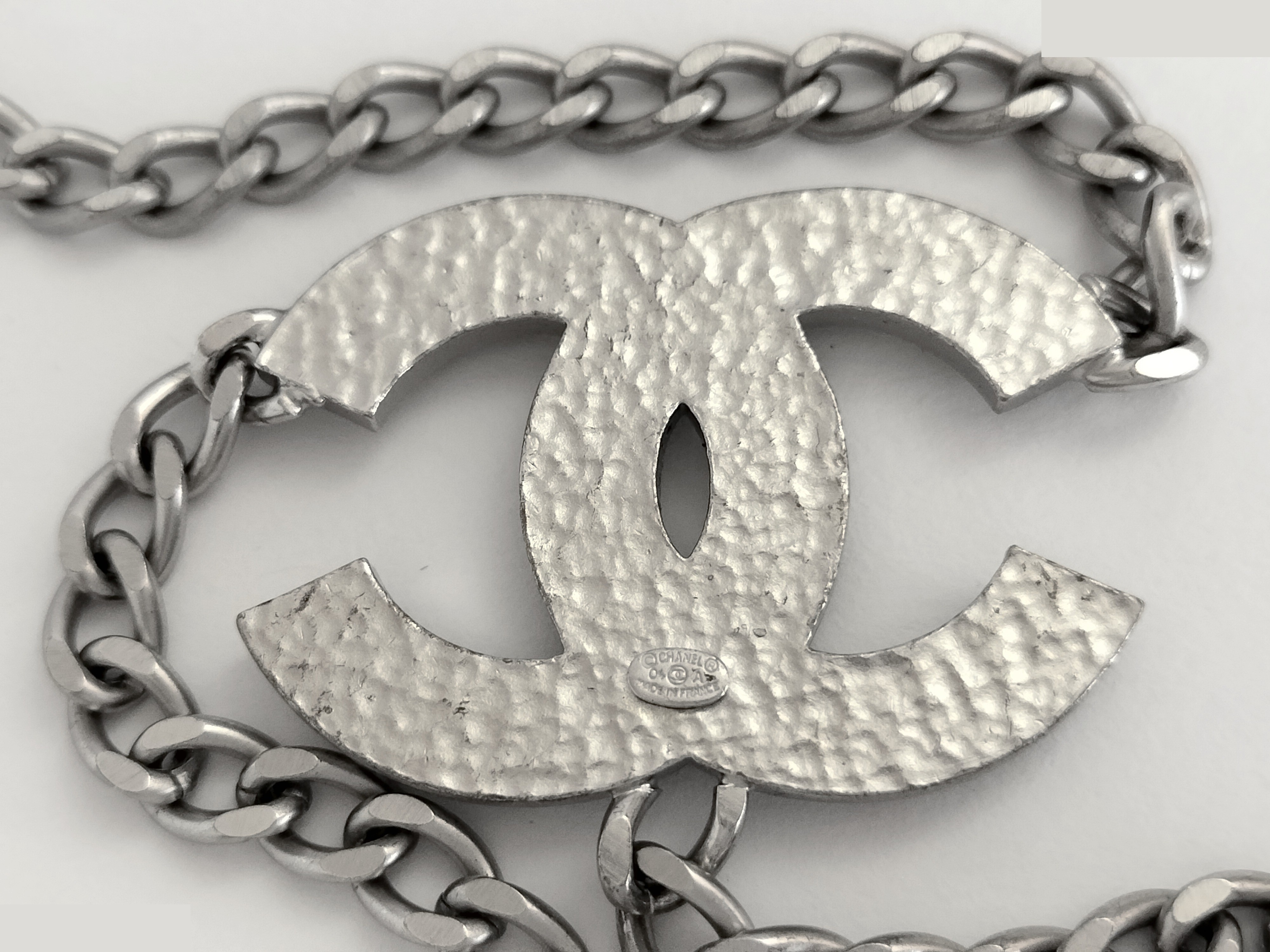 Coco Heart Rhinestone Silver Chain Belt (Chain approx. 90cm) — view 2