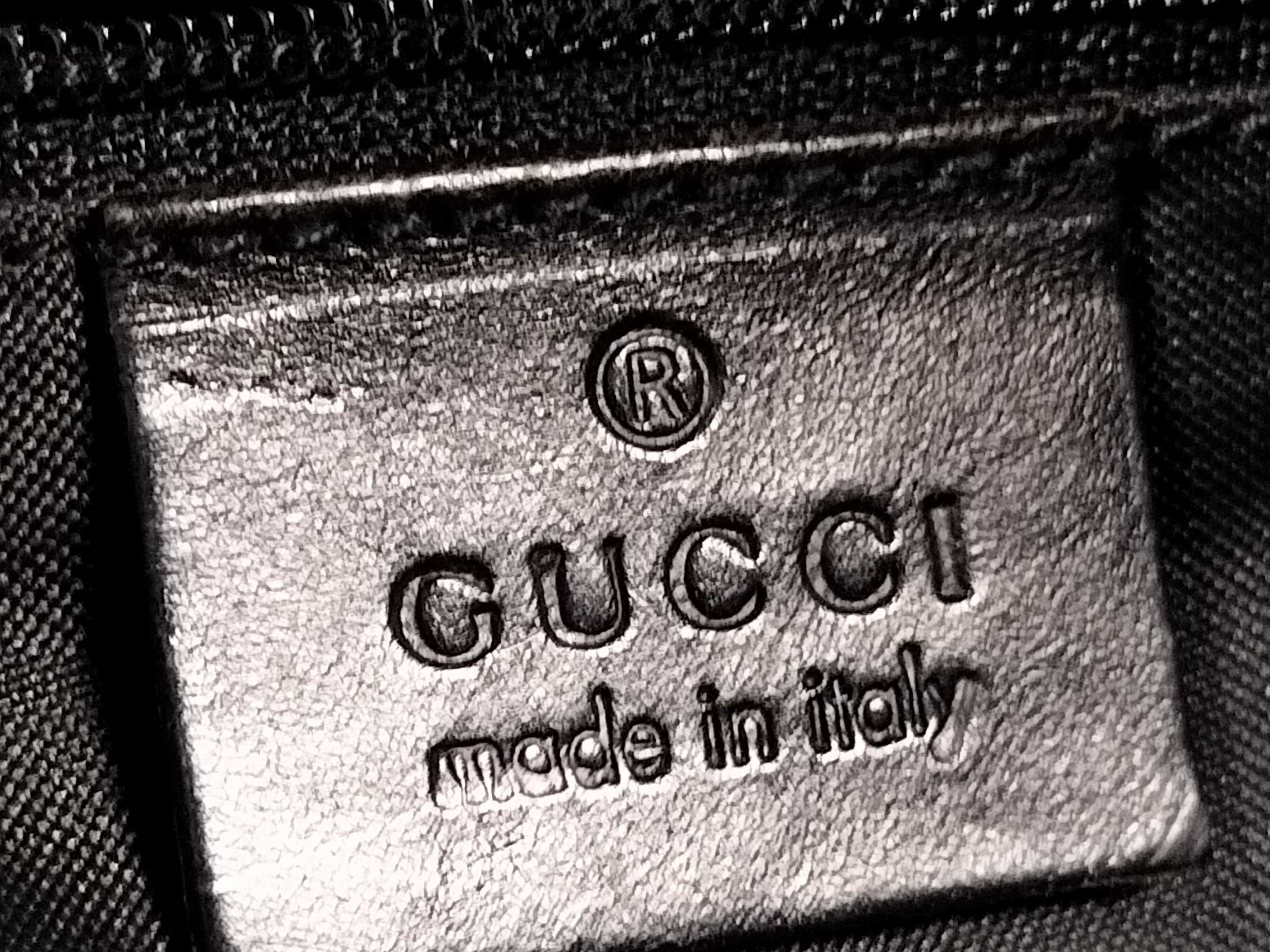 Shoulder Bag, Gucci One-Shoulder Bag, Hobo Bag, GG Pattern, Nylon, Leather, Black Shoulder Bag — view 13