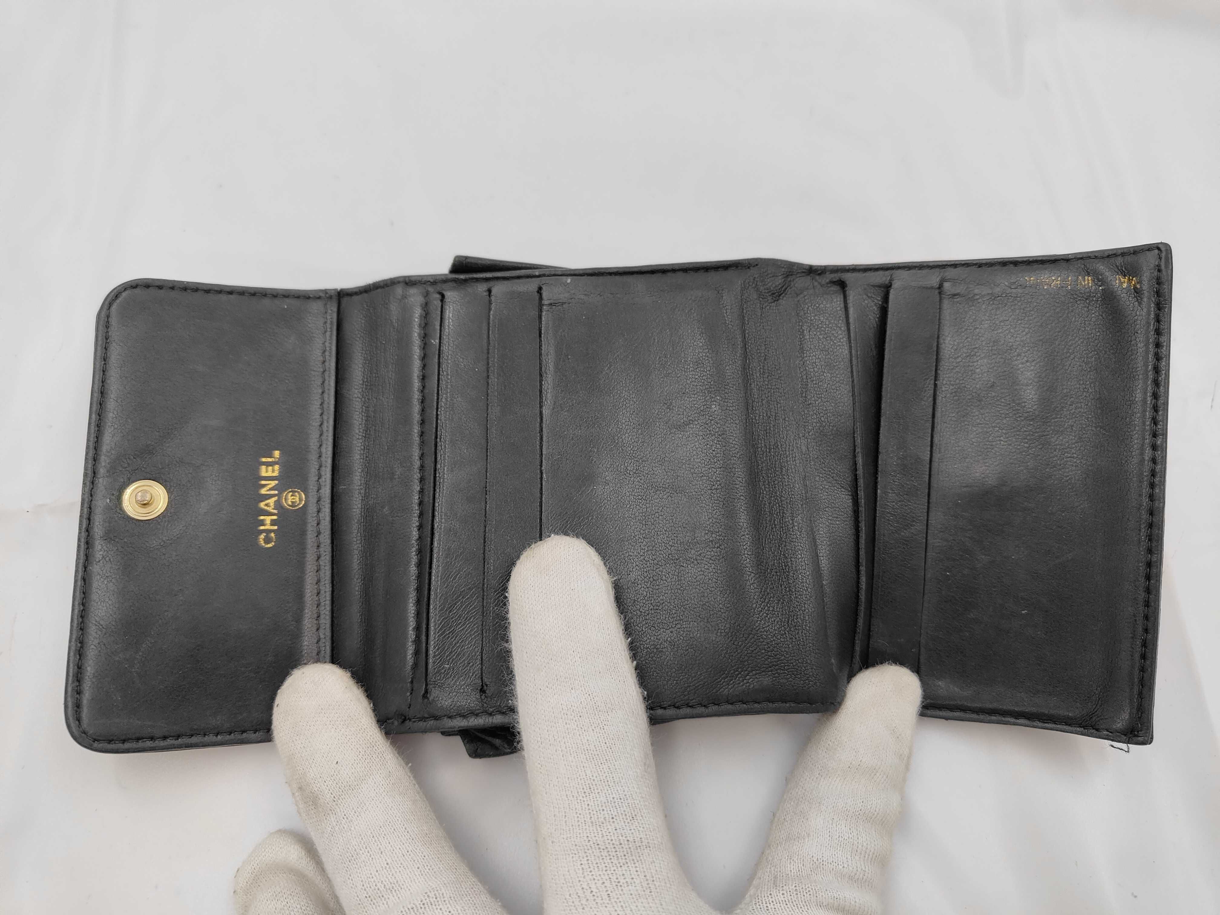 Caviar Skin Coco Mark Double Snap Wallet — view 4