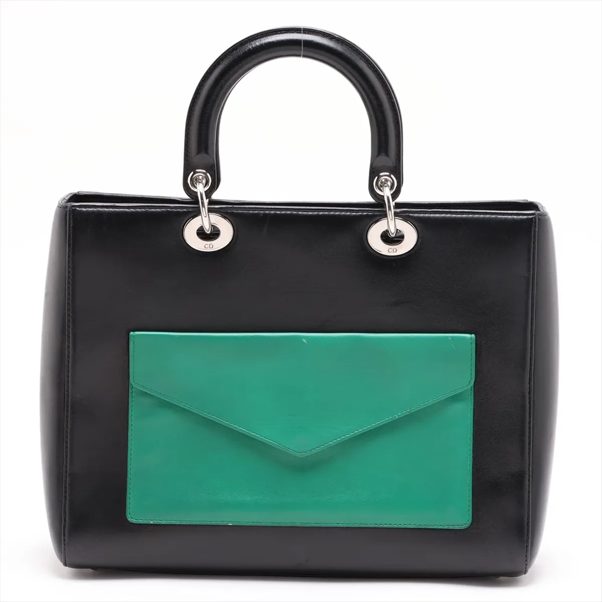 Lady Dior Leather 2-Way Handbag, Black — view 2