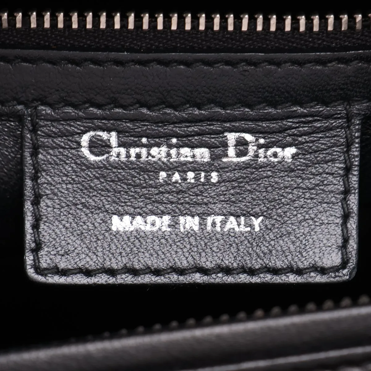 Lady Dior Leather 2-Way Handbag, Black — view 12