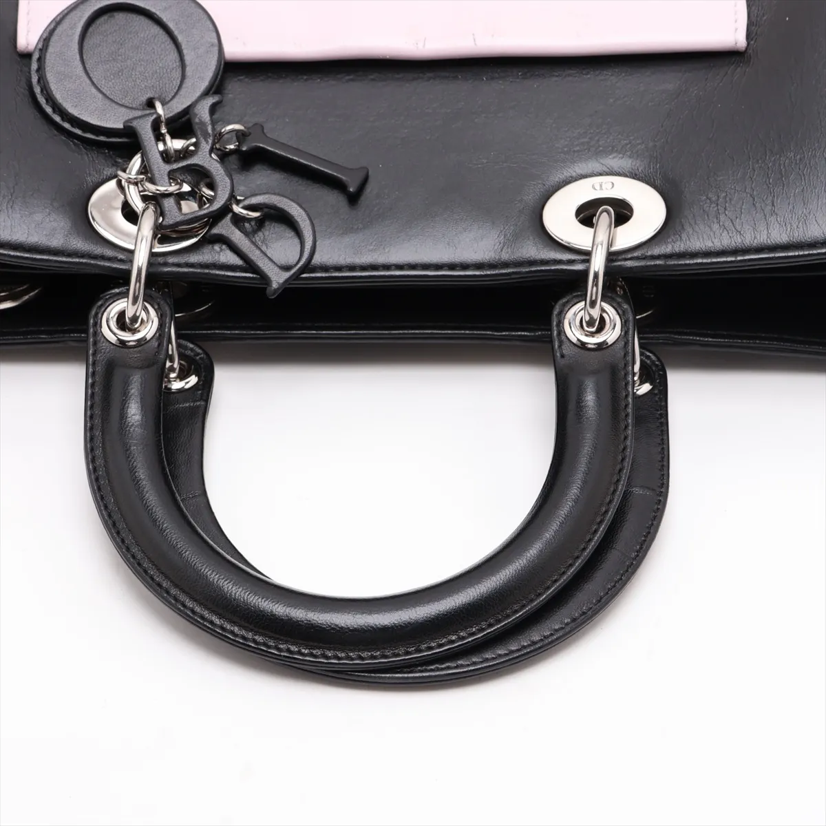 Lady Dior Leather 2-Way Handbag, Black — view 5