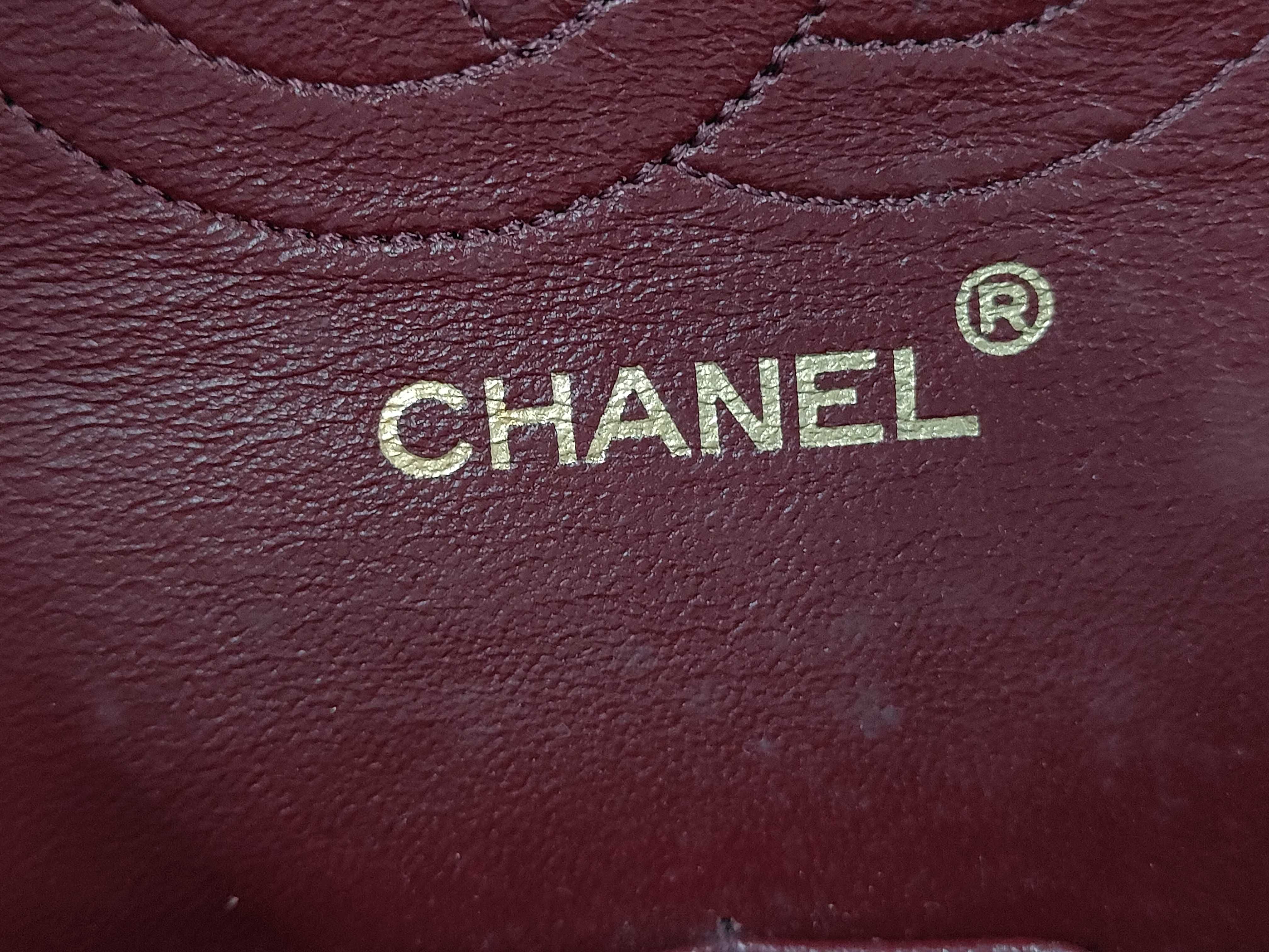 Matelassé 25 Lambskin Double Flap Double Chain Bag Black Gold Hardware Shoulder Bag — view 11