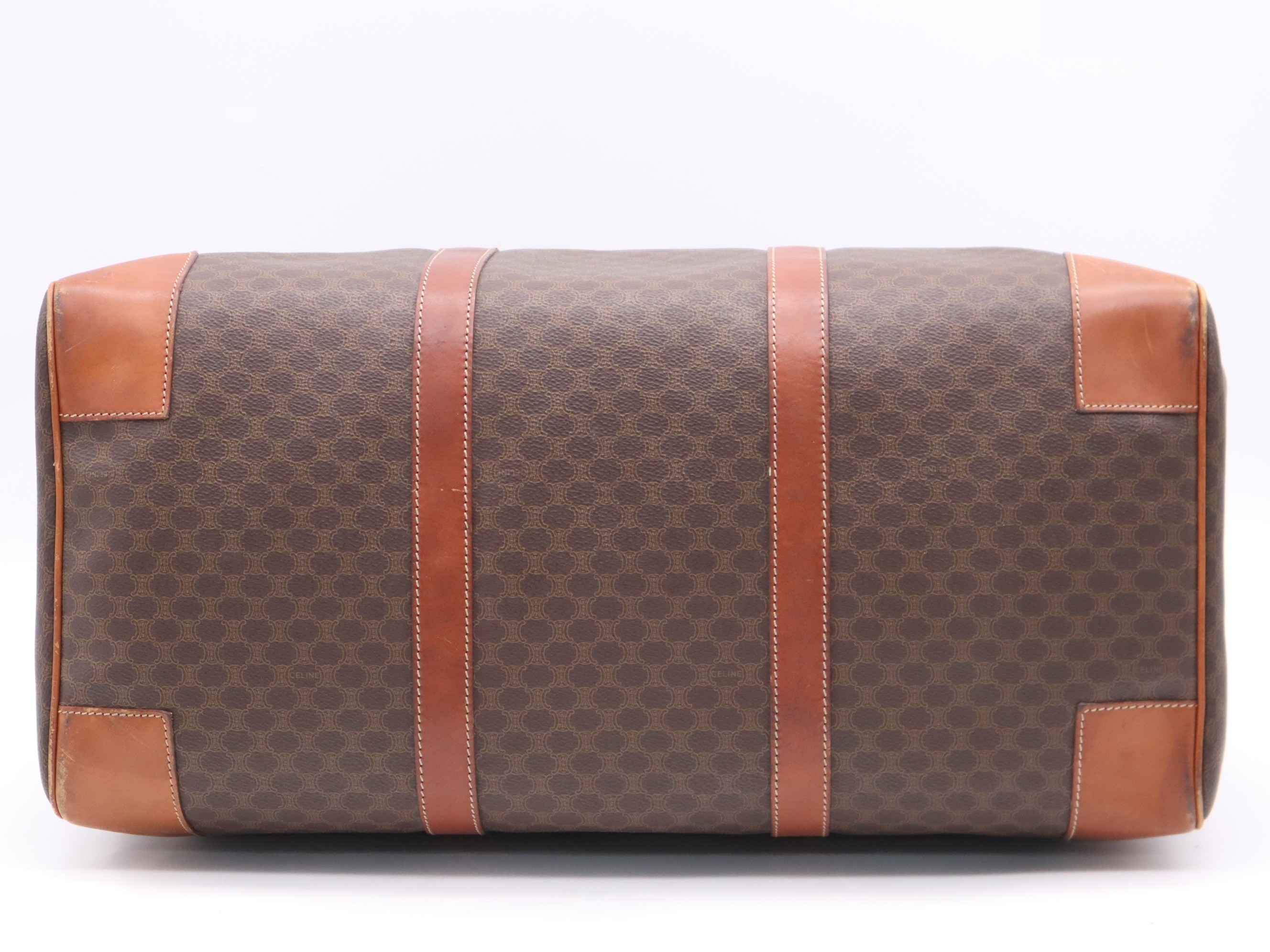 PVC/Leather Macadam Boston Bag with Padlock, Key, and Clochette - Brown — view 4