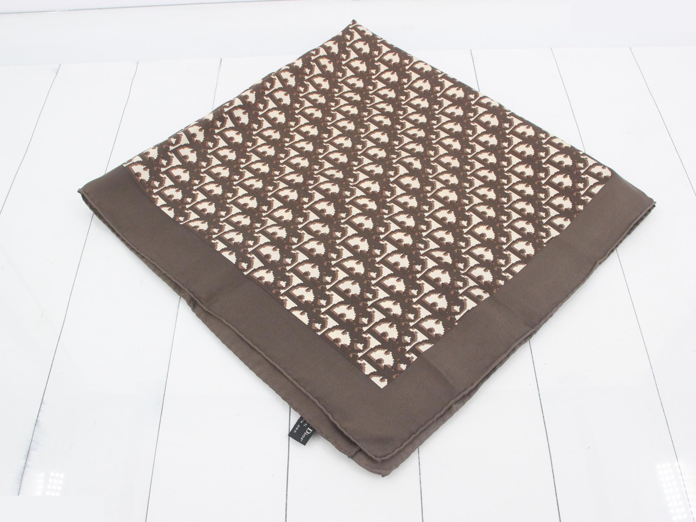 Trotter silk scarf, brown — view 2