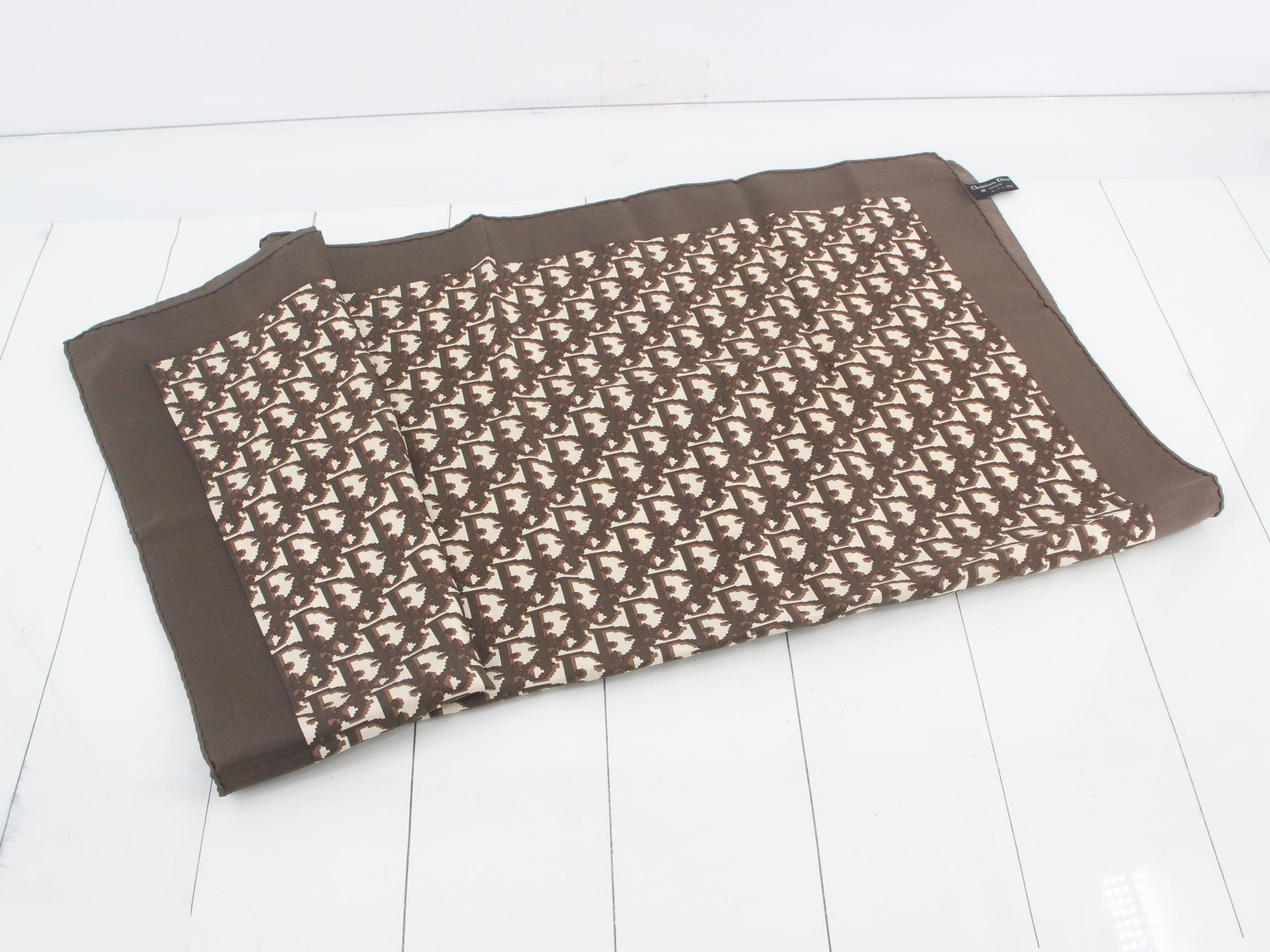 Trotter silk scarf, brown — view 3