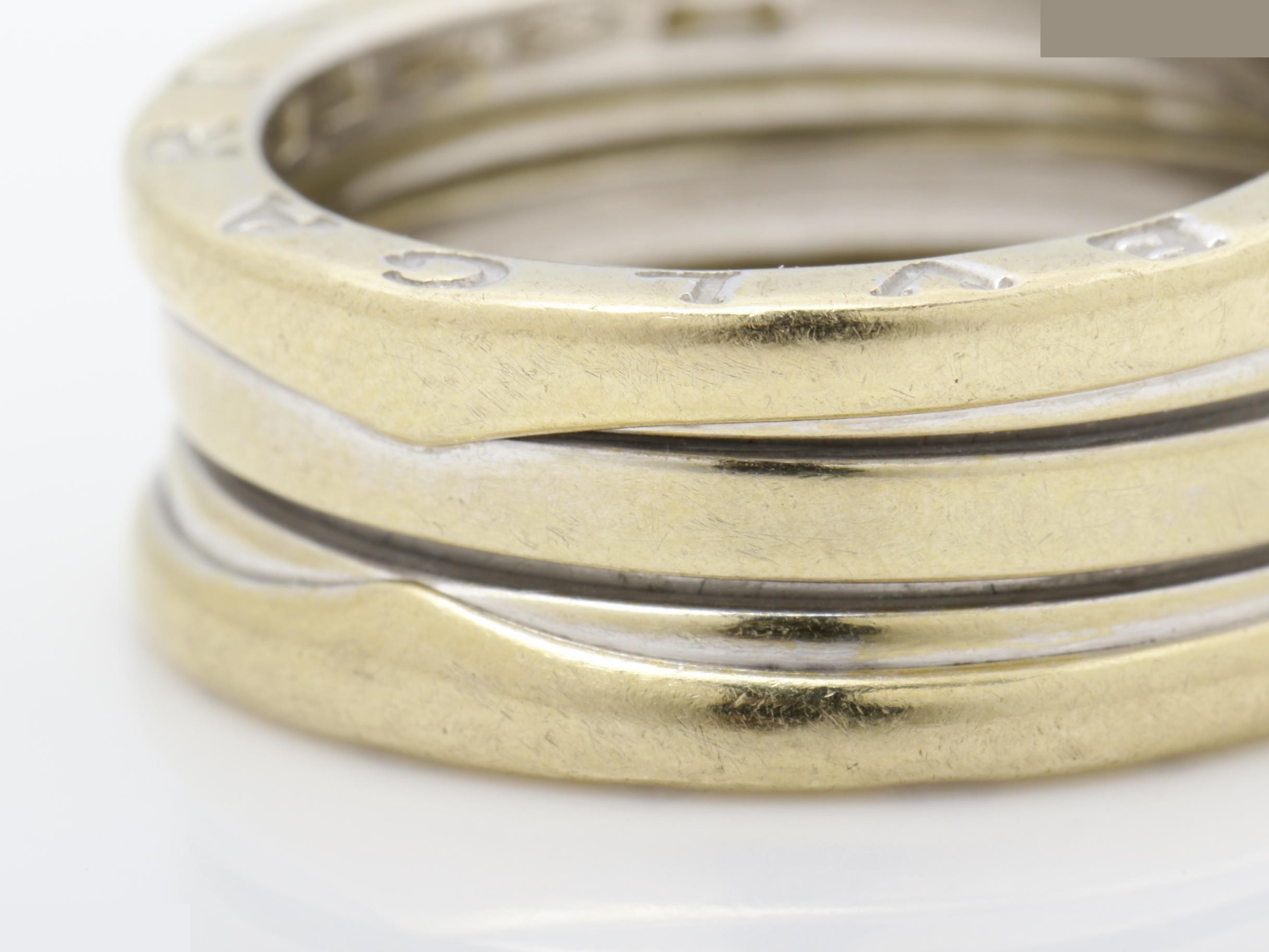 B.zero1 Ring, 750WG, 9.7g, #53 stamped / actual size #12 — view 3