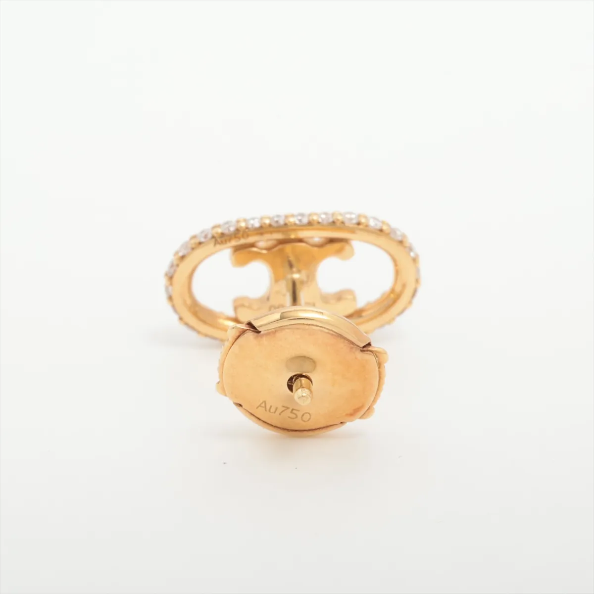 Diamond Single Earring, 750 (Yellow Gold), 1.2g, 0005CL (Single Earring Only) — view 2