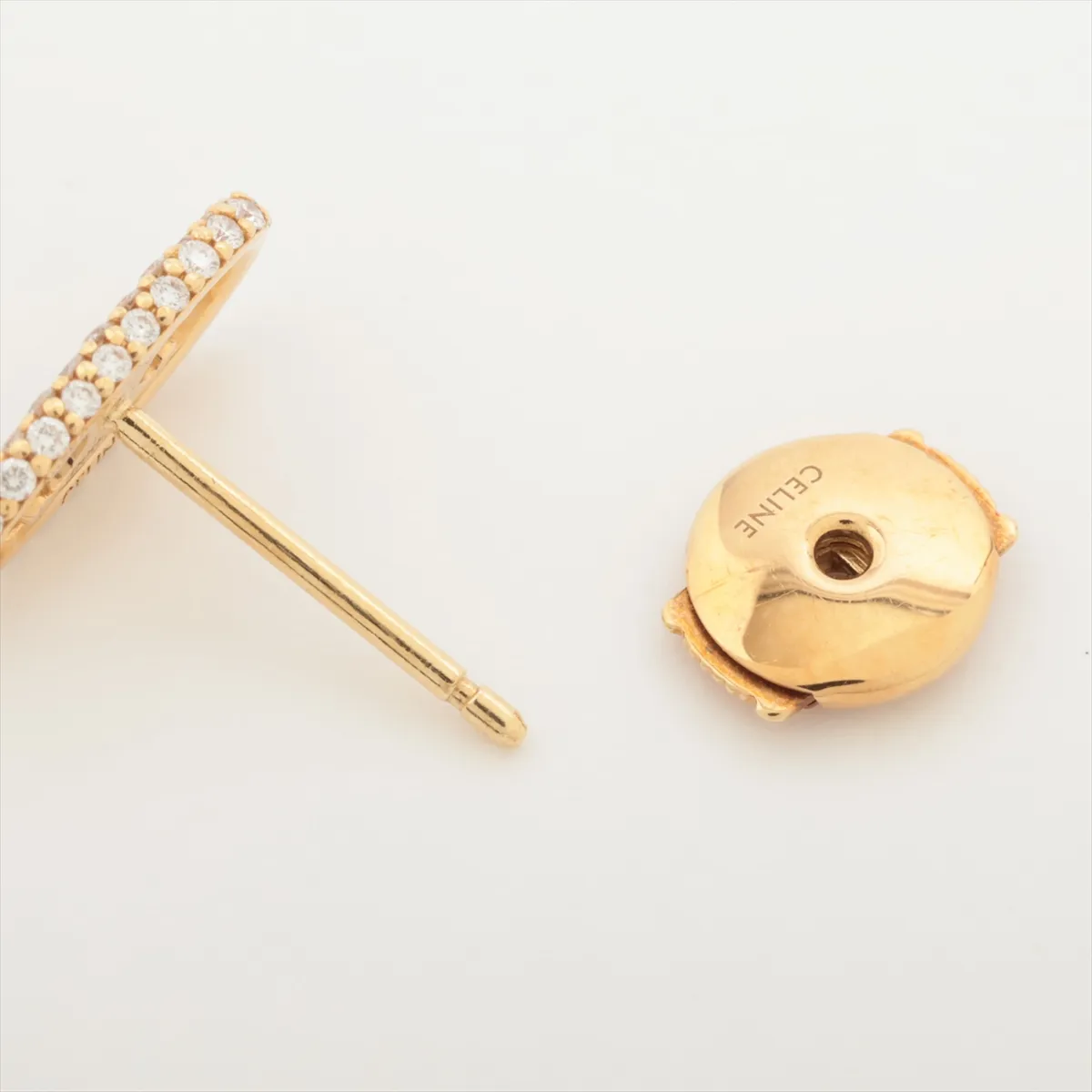 Diamond Single Earring, 750 (Yellow Gold), 1.2g, 0005CL (Single Earring Only) — view 4