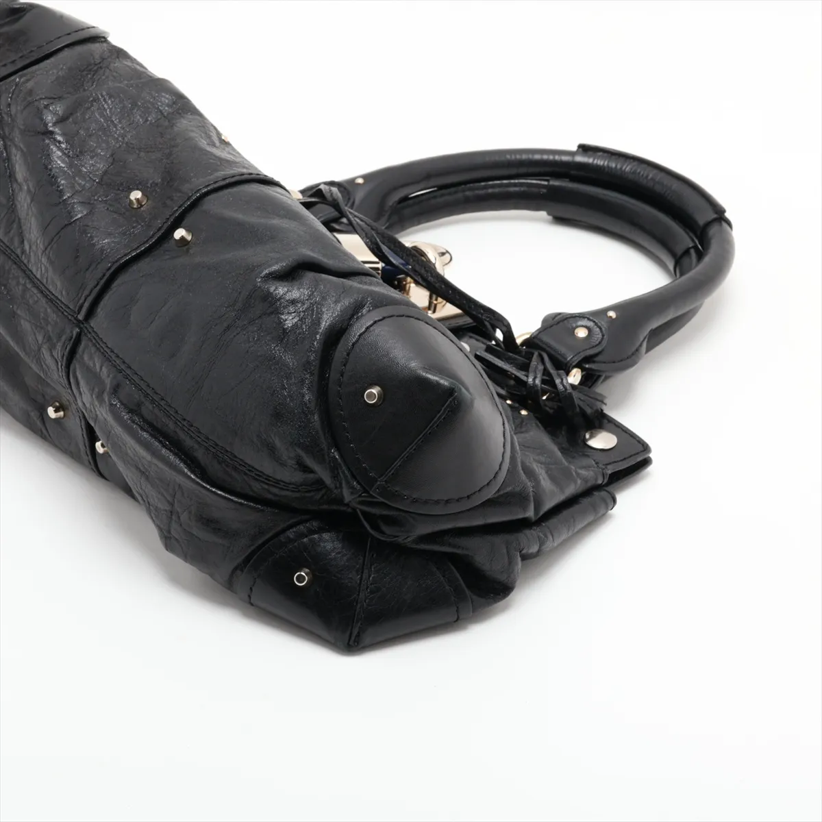 Paddington Leather Handbag, Black — view 3