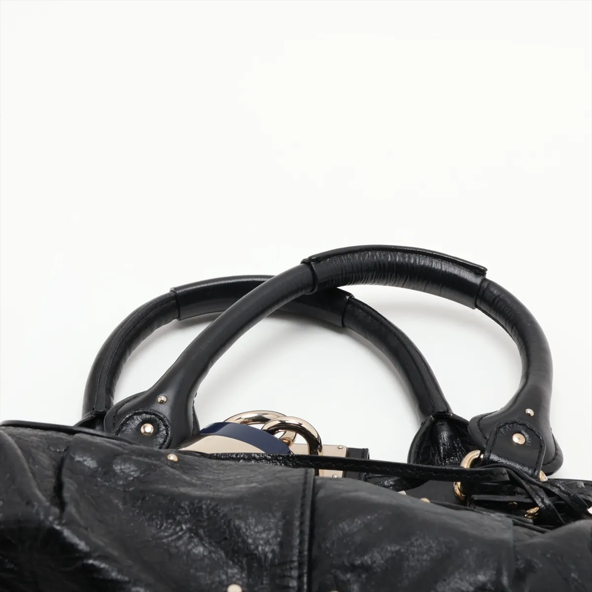Paddington Leather Handbag, Black — view 6