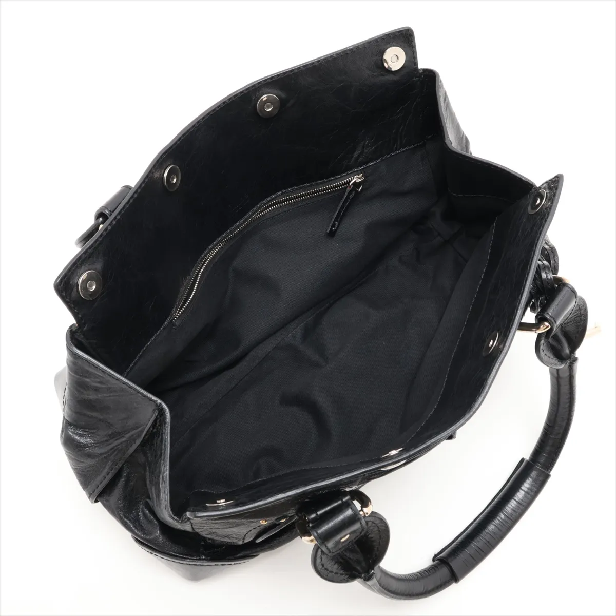 Paddington Leather Handbag, Black — view 7