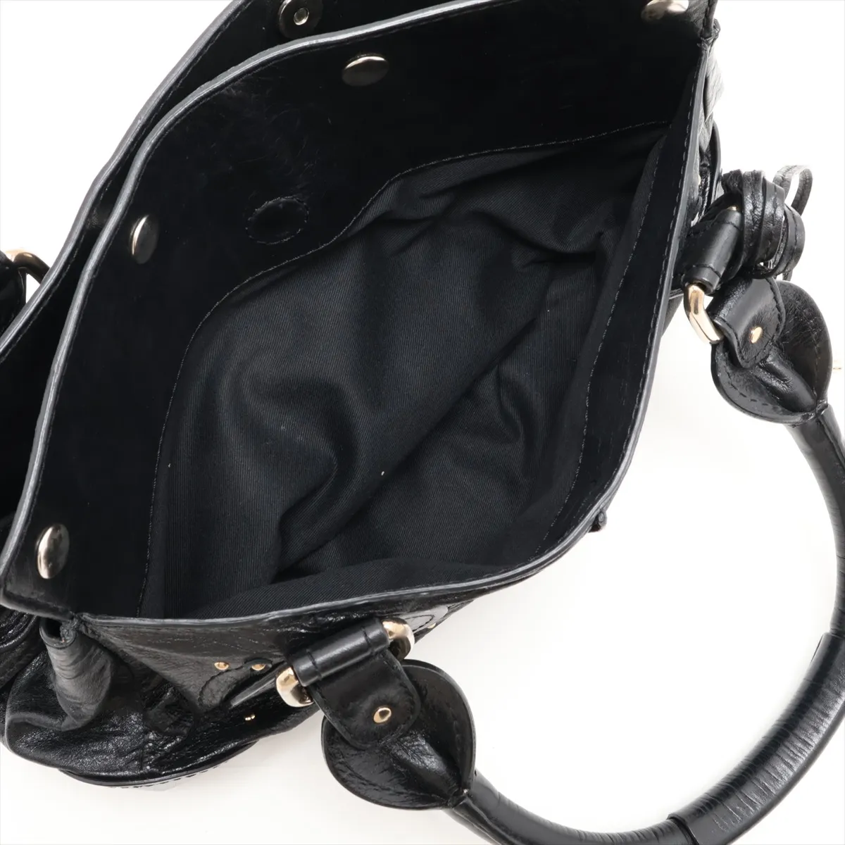 Paddington Leather Handbag, Black — view 10