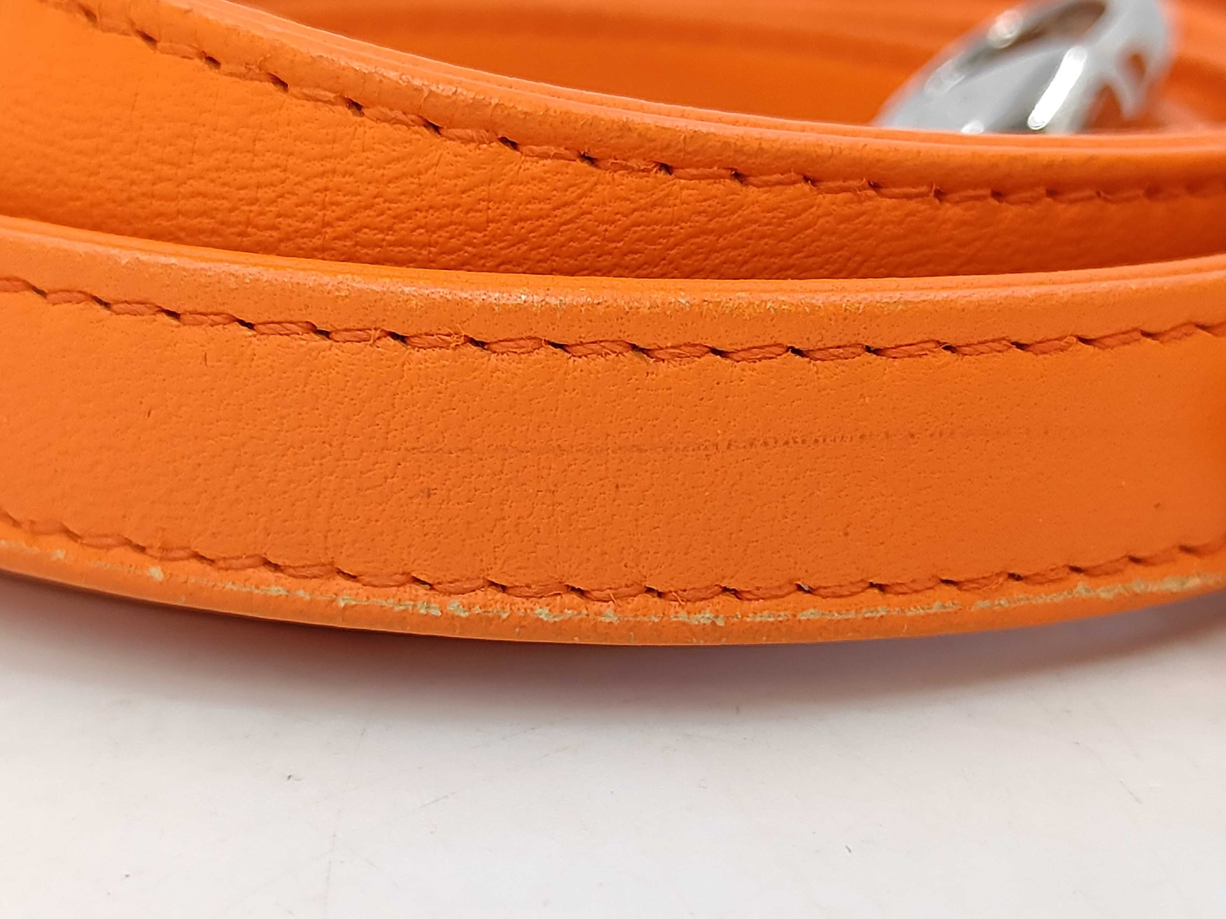 Lady Dior Orange Silver Handbag — view 11