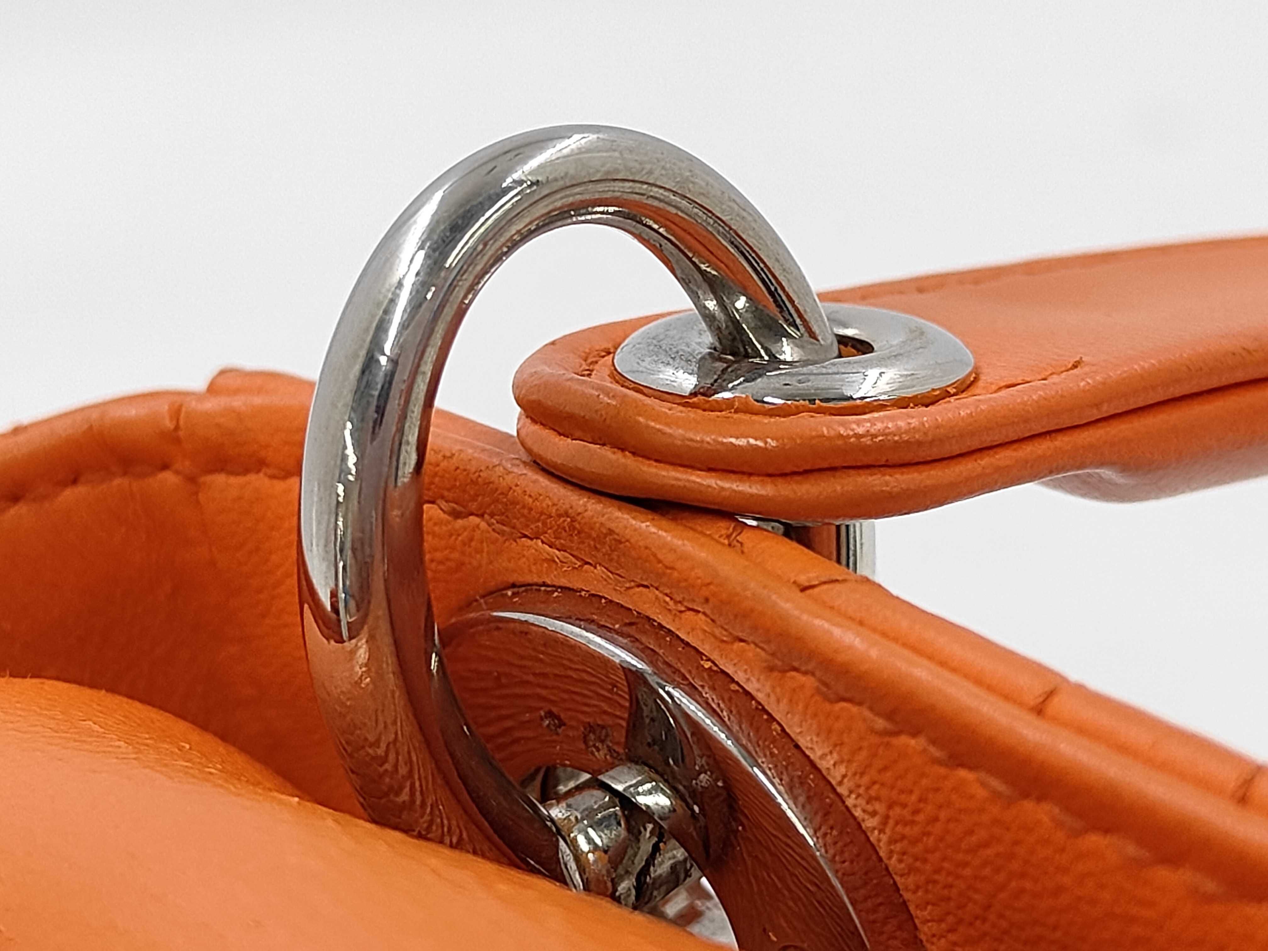 Lady Dior Orange Silver Handbag — view 7