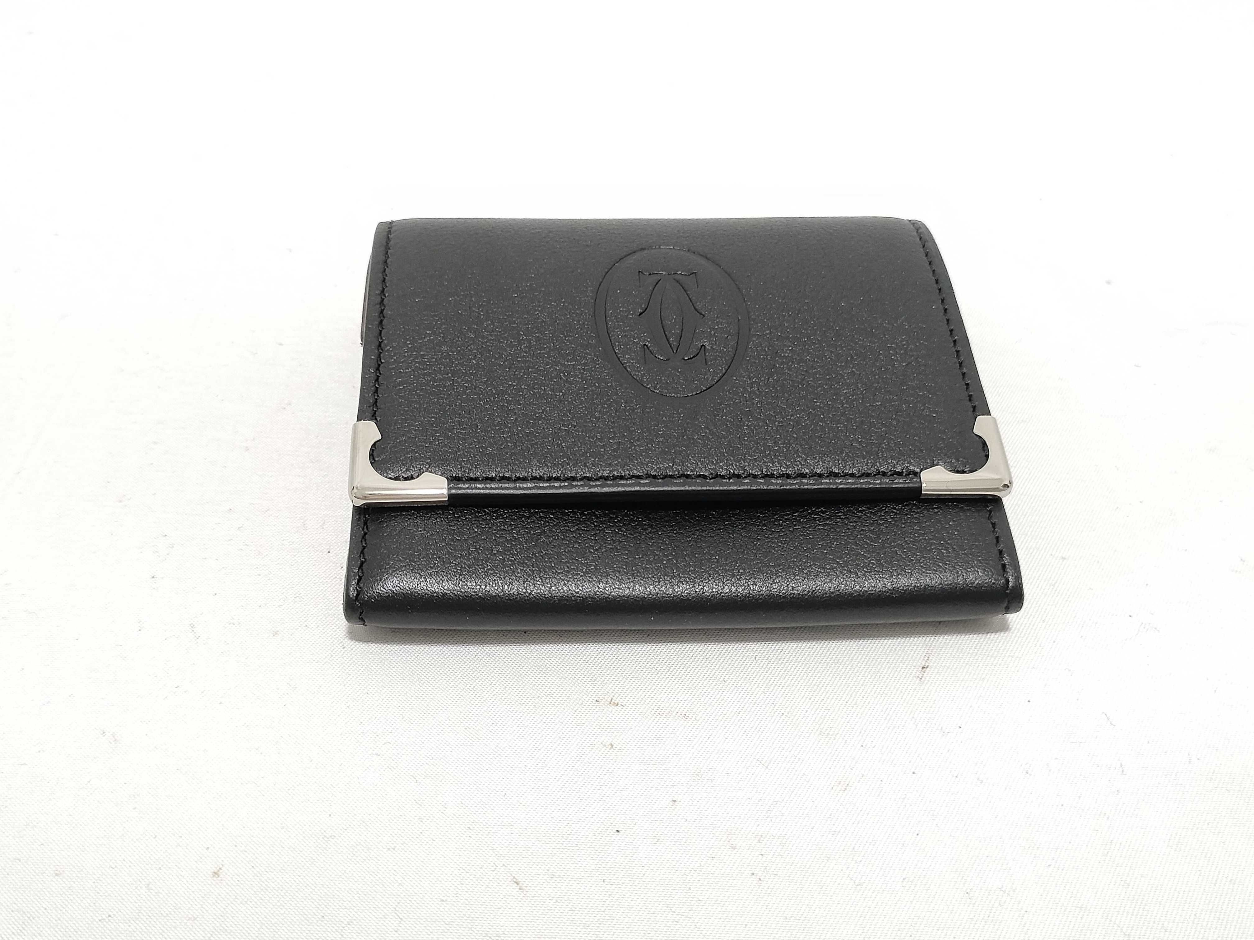 Leather Coin Case Black Double C Coin Case — view 3