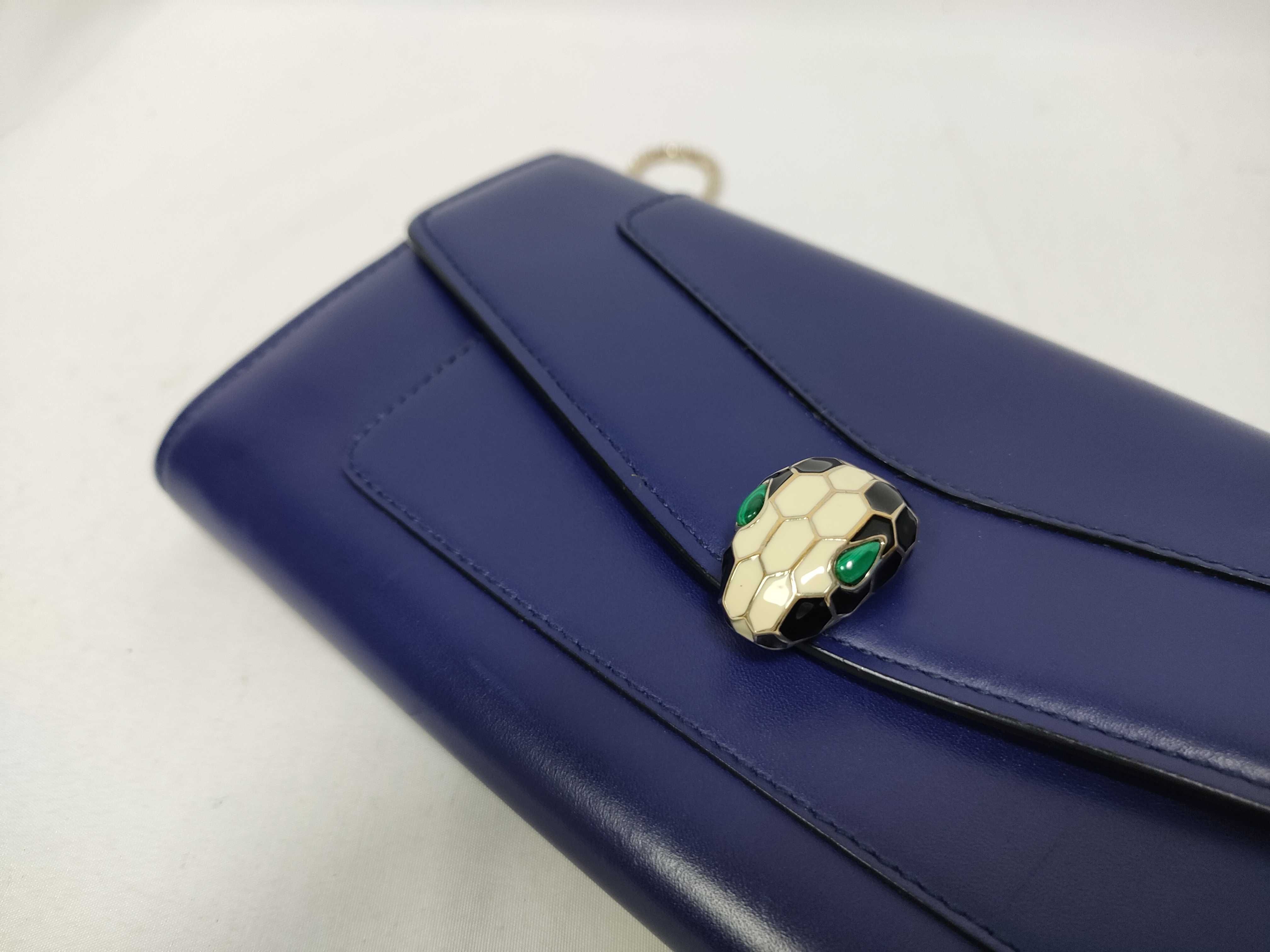 Bulgari Serpenti Leather Chain Shoulder Bag — view 4