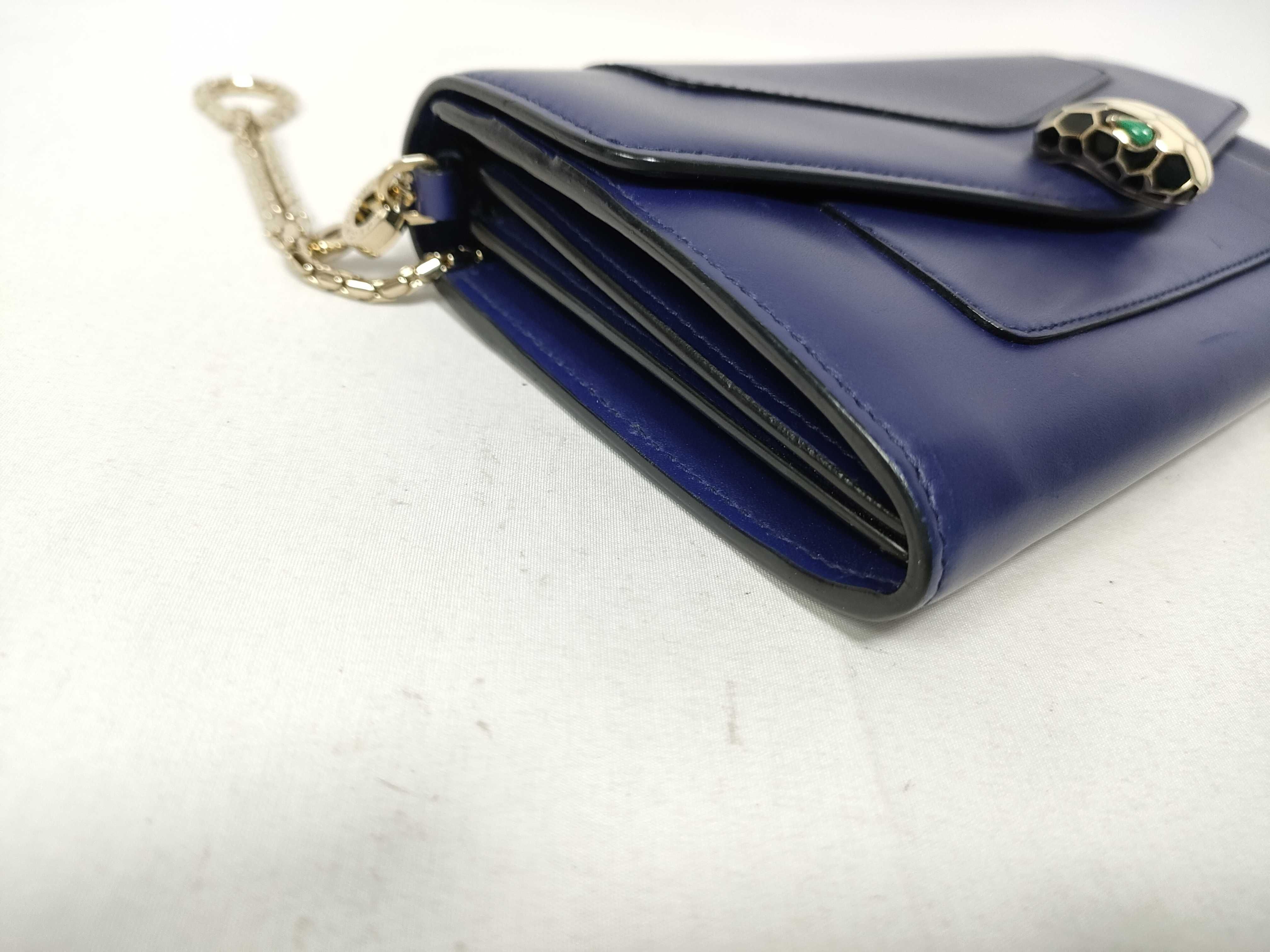 Bulgari Serpenti Leather Chain Shoulder Bag — view 7