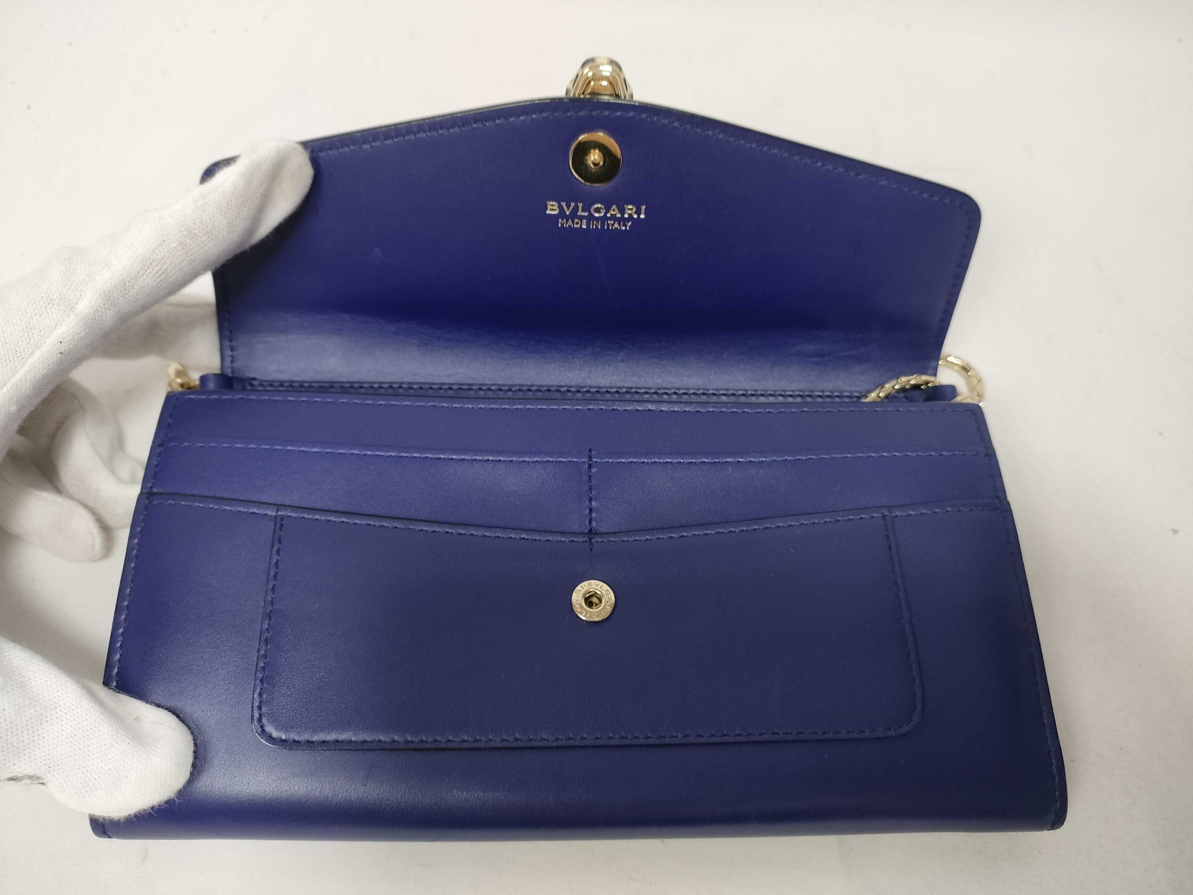 Bulgari Serpenti Leather Chain Shoulder Bag — view 10