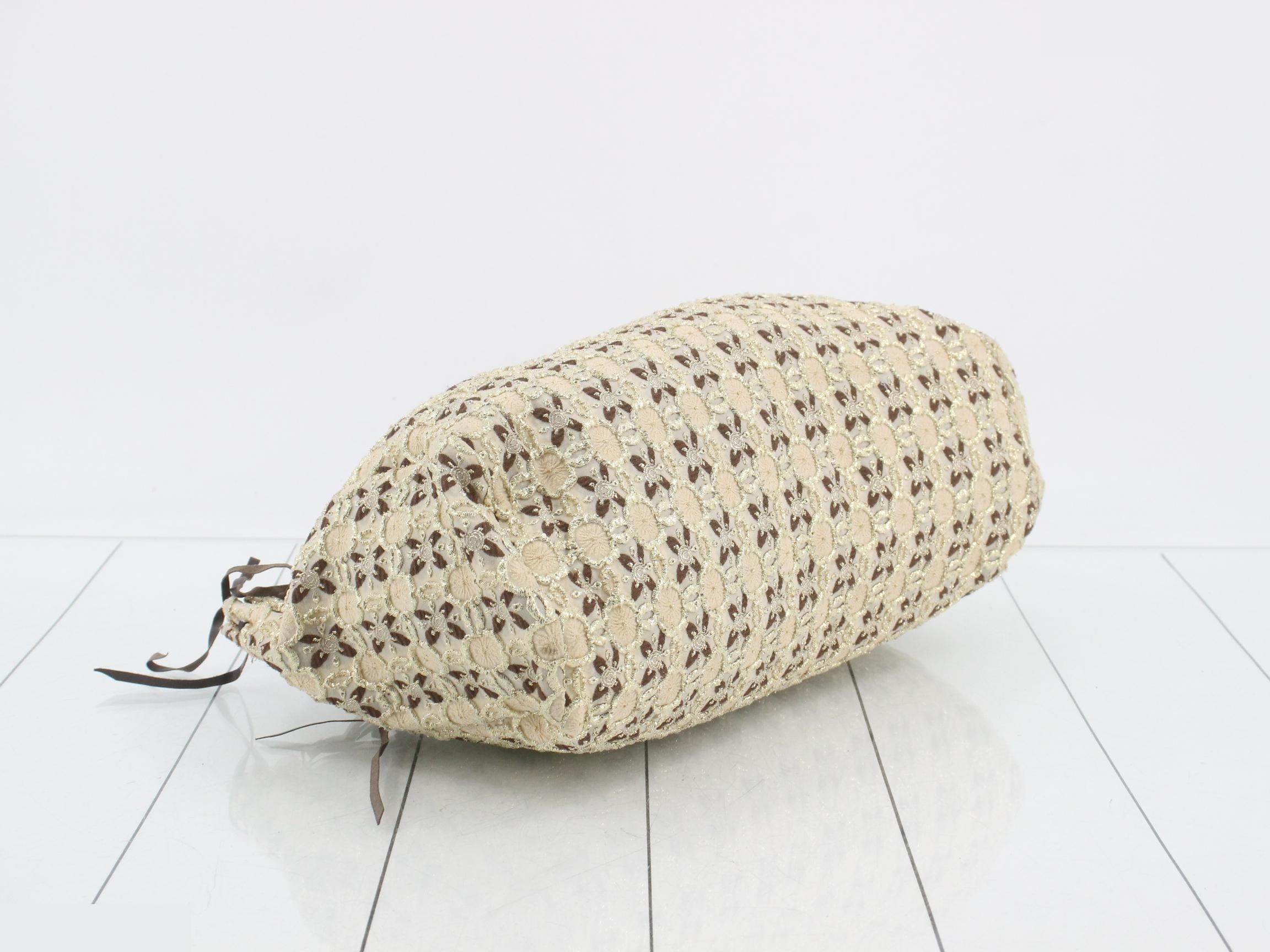 tweed handbag with embroidery and floral pattern. — view 5