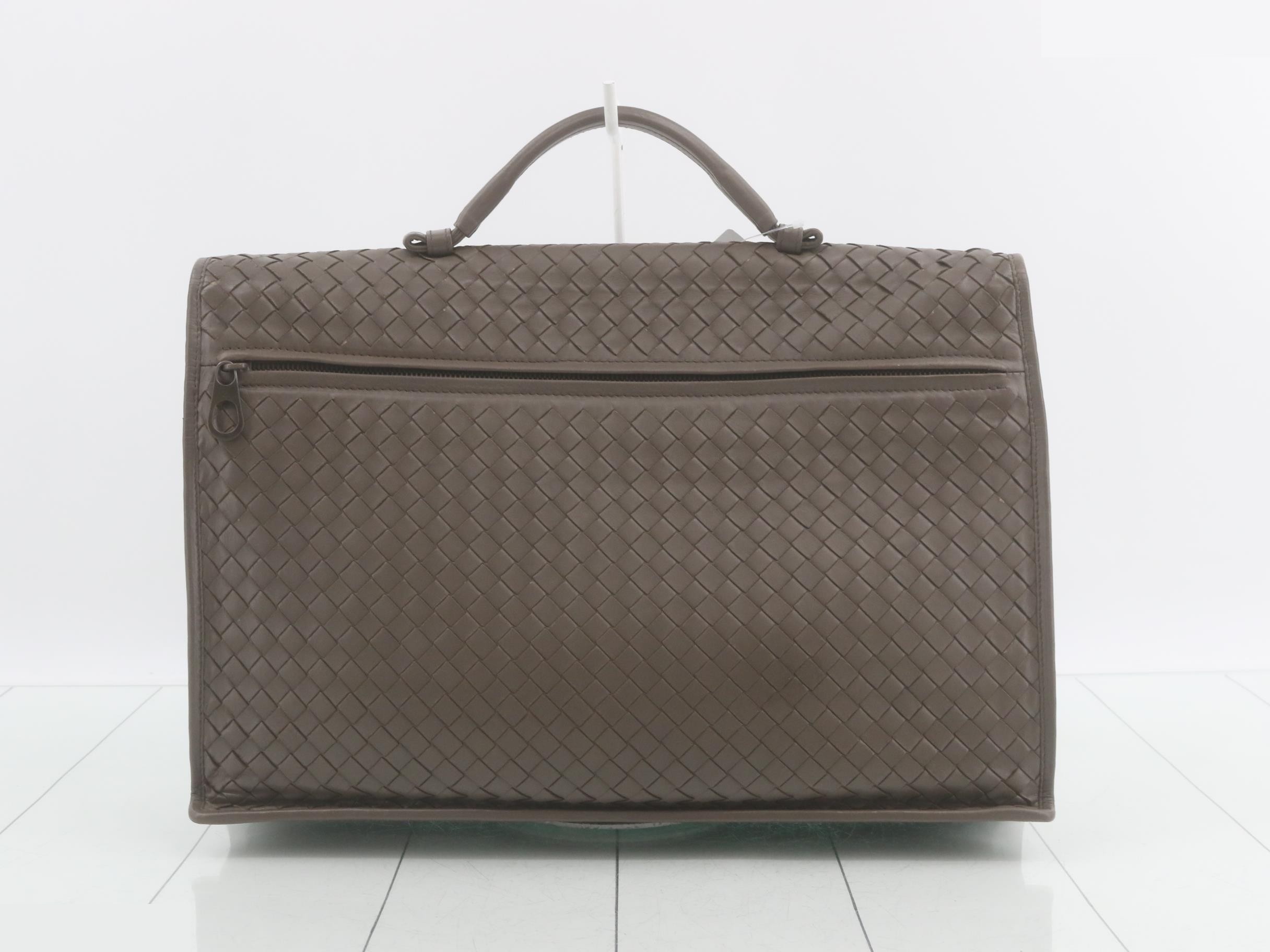 Intrecciato Leather Business Bag — view 2