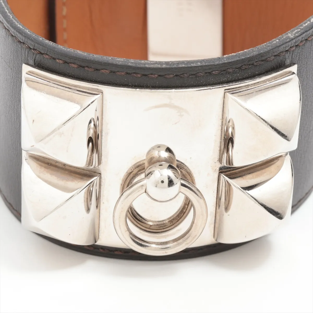 Coriedossian Engraving unclear Bracelet GP x Leather Black x Silver — view 3