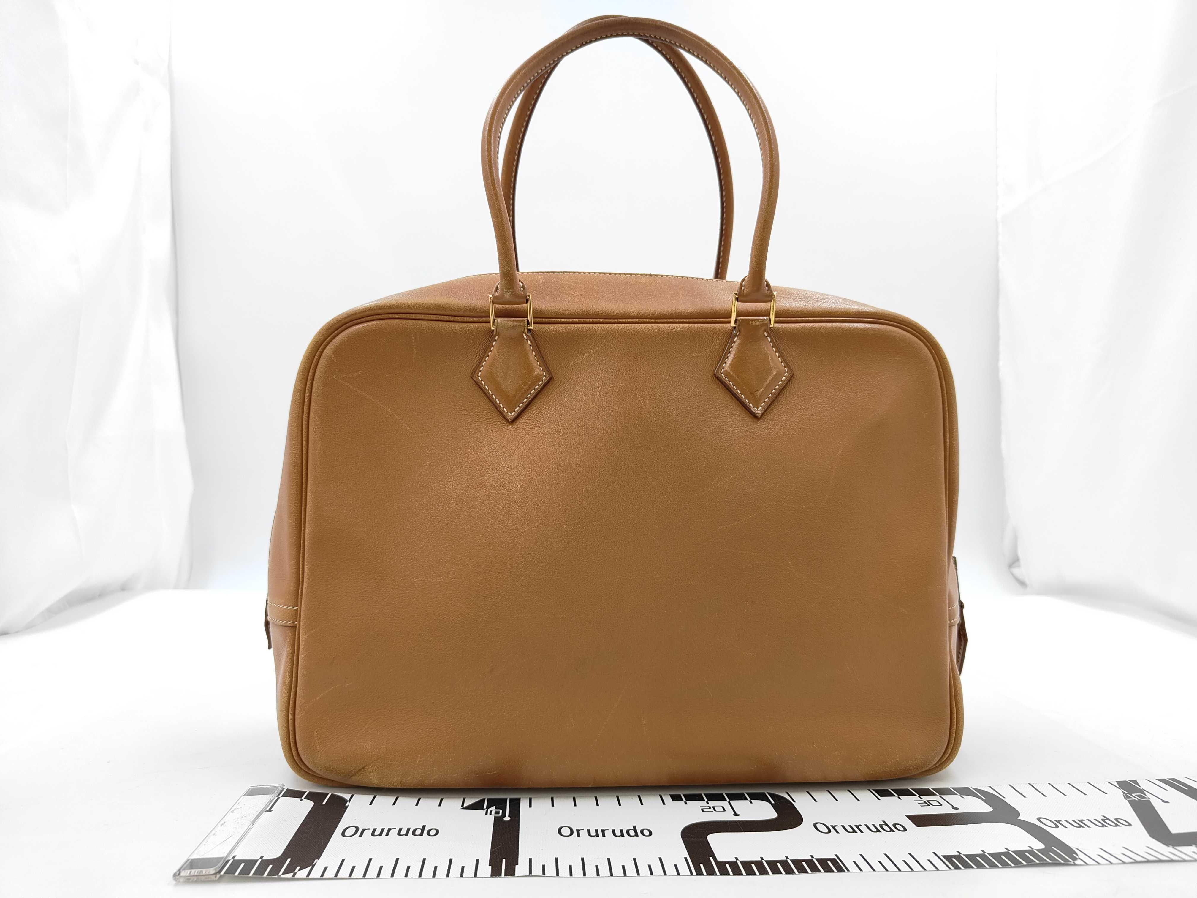 Plume 32 Pork Whiskey Handbag (with W stamp) Brown Handbag — view 2
