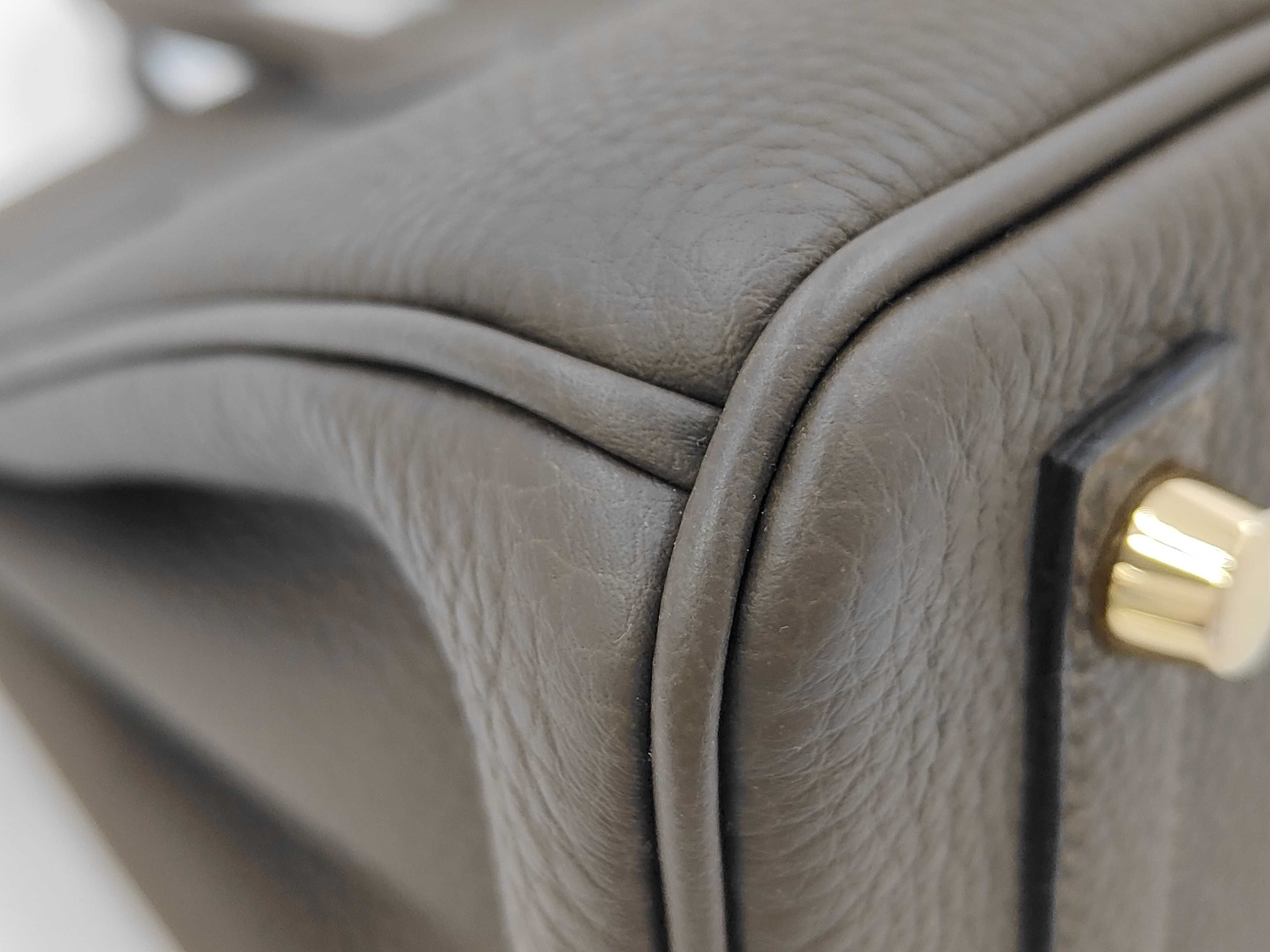 Birkin 25 Togo Vert Roden Champagne Gold G Stamp Handbag — view 6