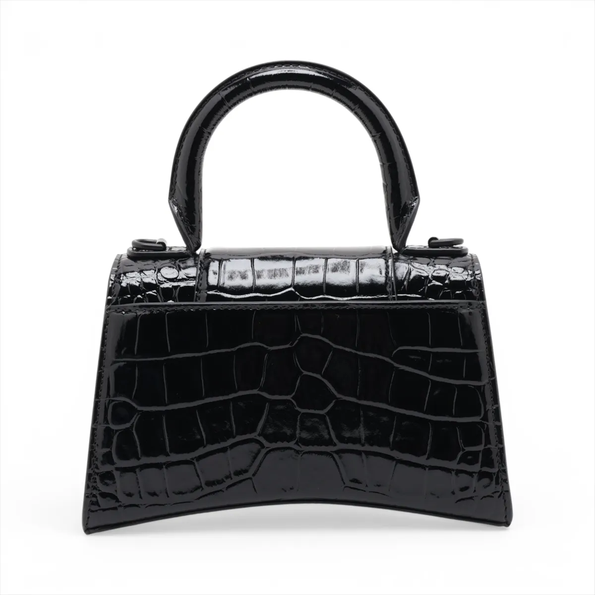 Hourglass XS 592833 Crocodile Embossed 2-Way Handbag Black — view 2