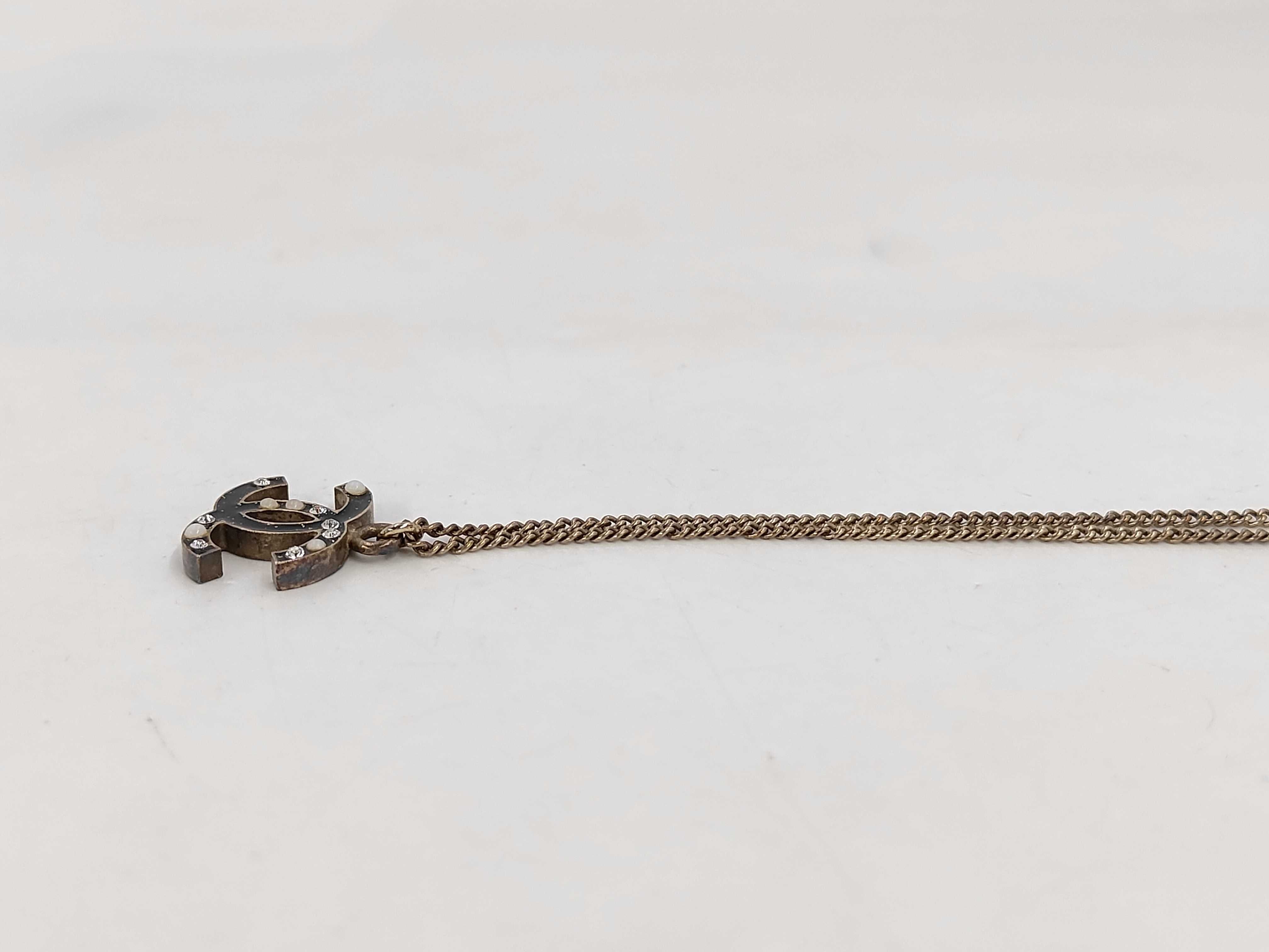 Coco Stone Pearl Enamel Black Gold NC Necklace — view 3