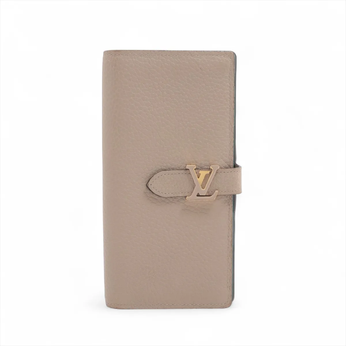 Taurillon LV Vertical Wallet M81367 Galet Long Wallet with initials, RFID unresponsive, serial number unknown.