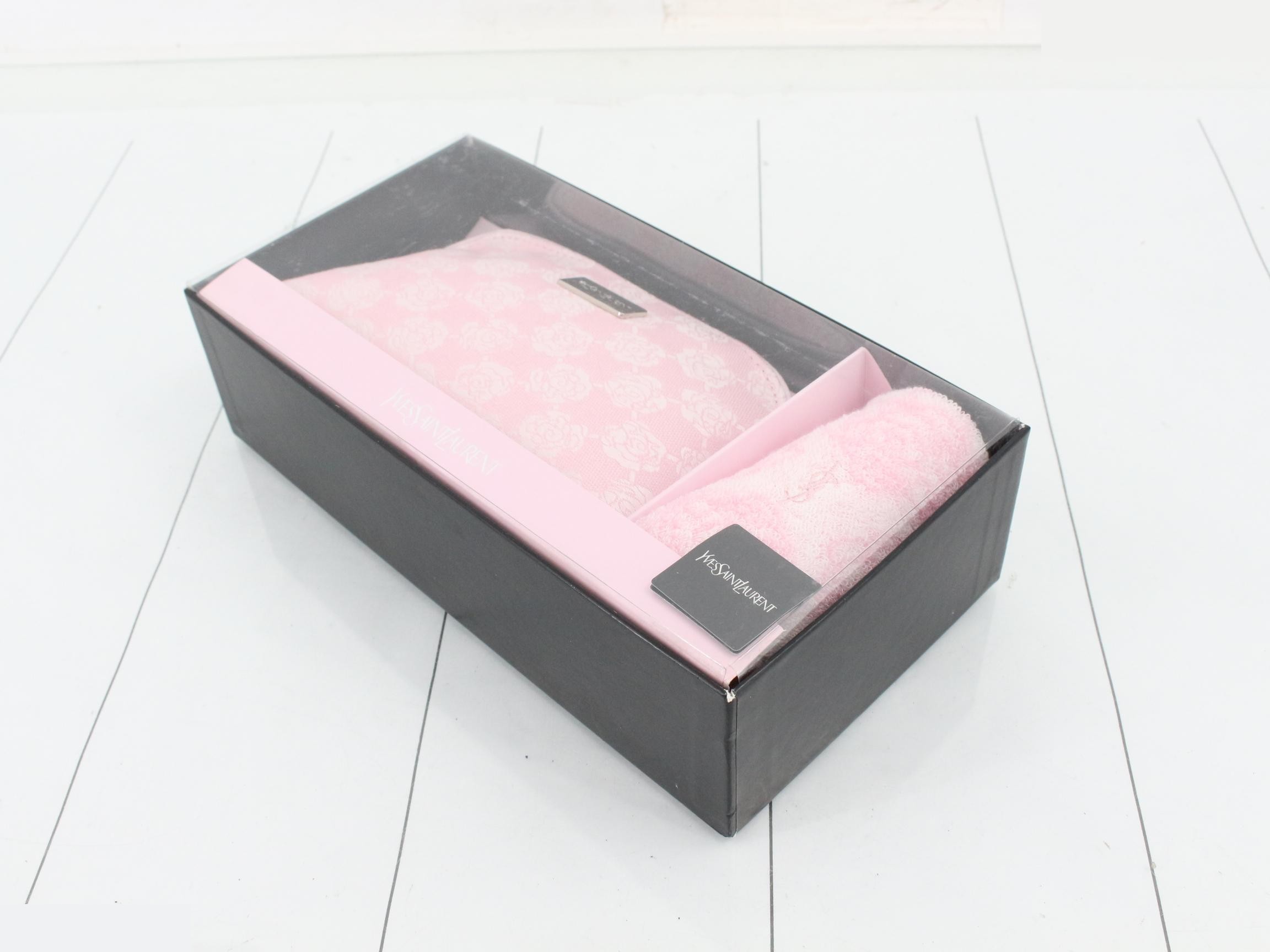 (YSL) pouch and handkerchief set, with box. — view 2